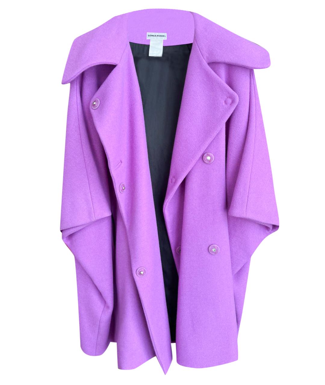 SONIA RYKIEL Фиолетовое шерстяное пальто, фото 1