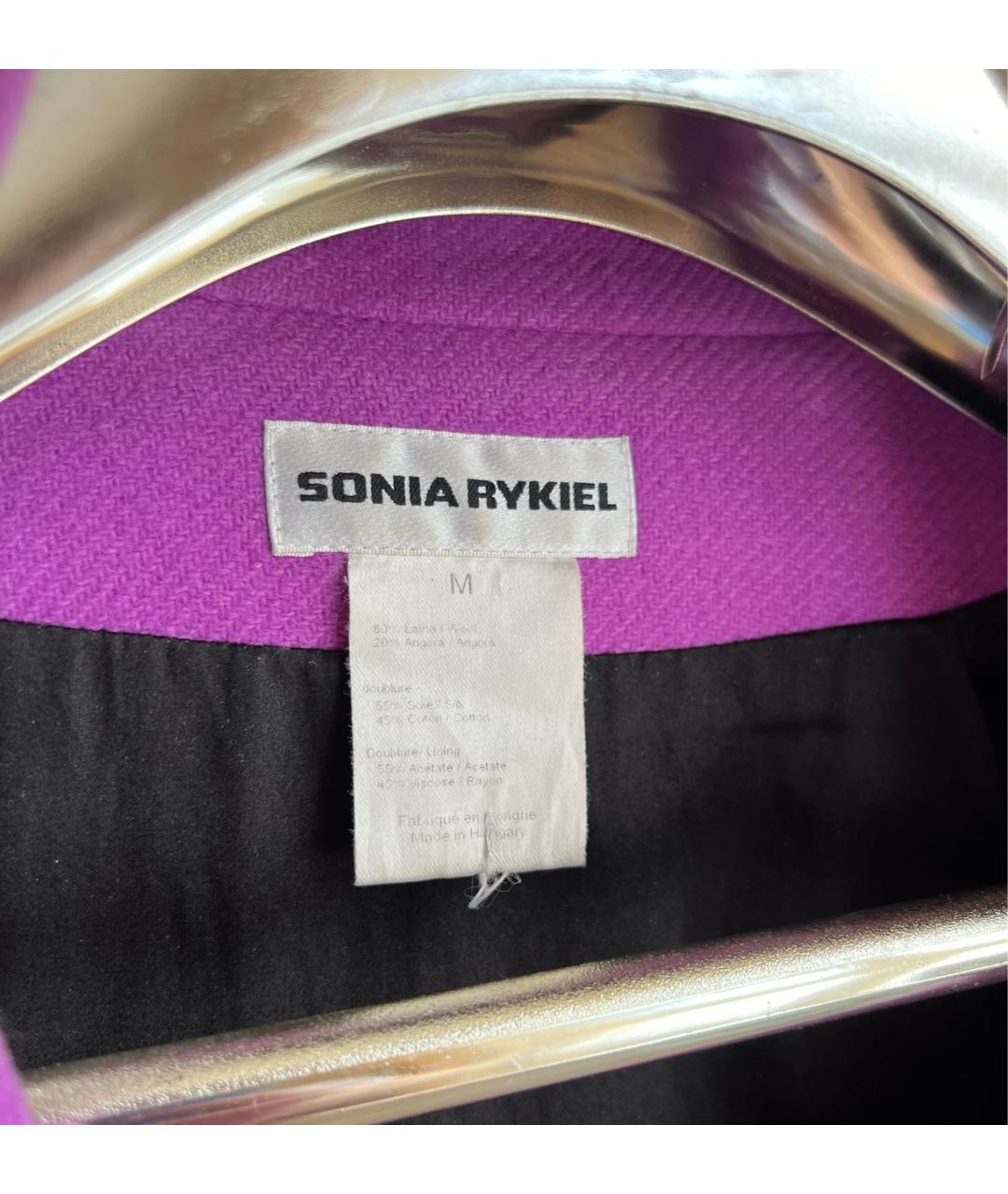 SONIA RYKIEL Фиолетовое шерстяное пальто, фото 3