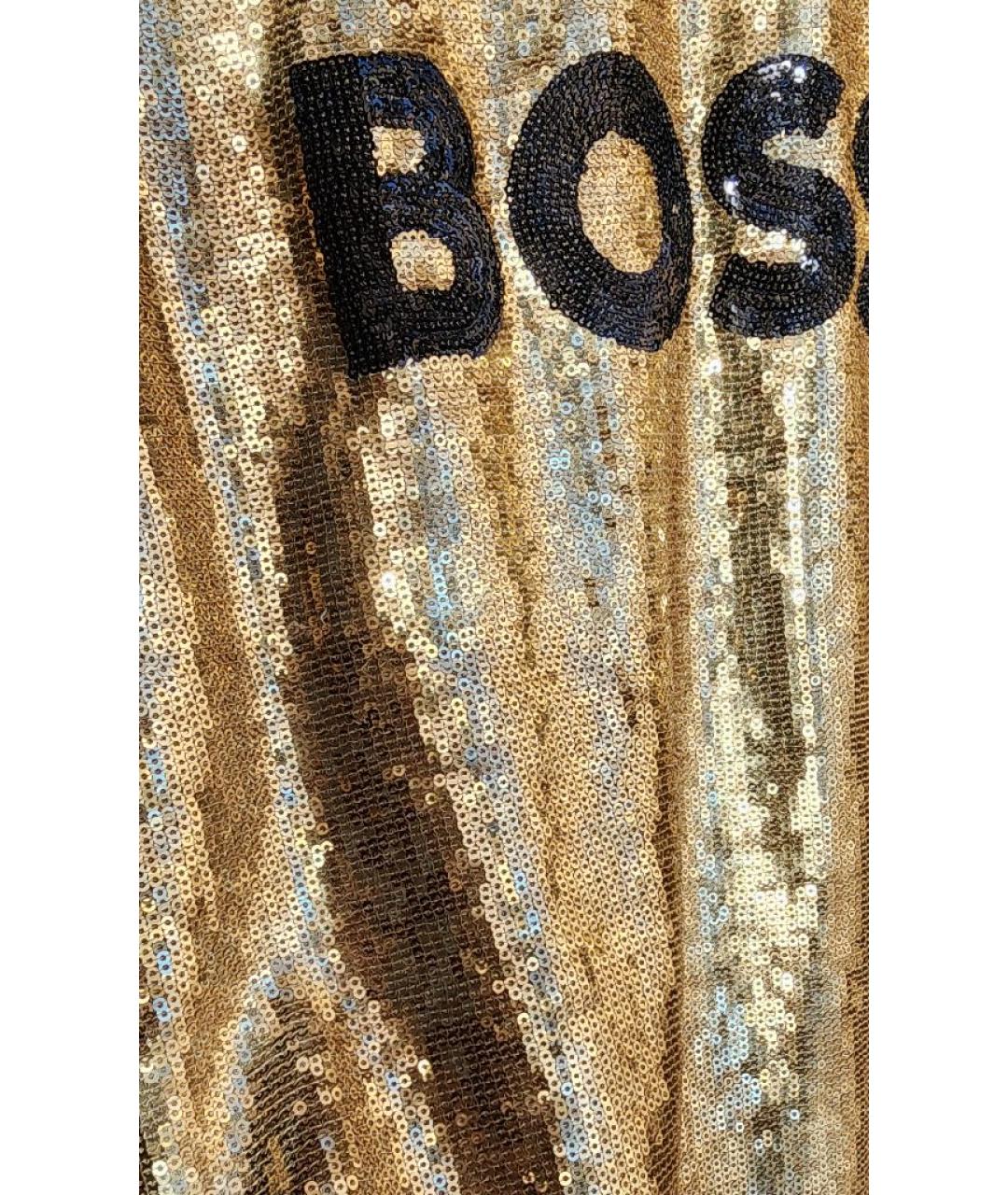 HUGO BOSS Золотая полиэстеровая блузы, фото 5