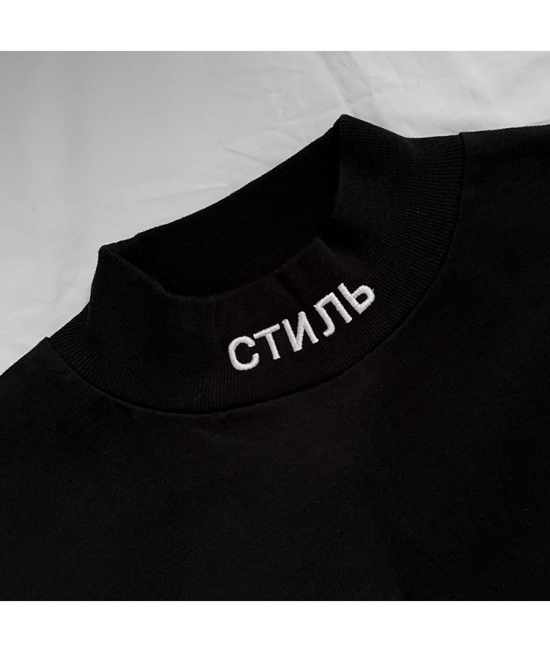 HERON PRESTON Черная хлопковая футболка, фото 3