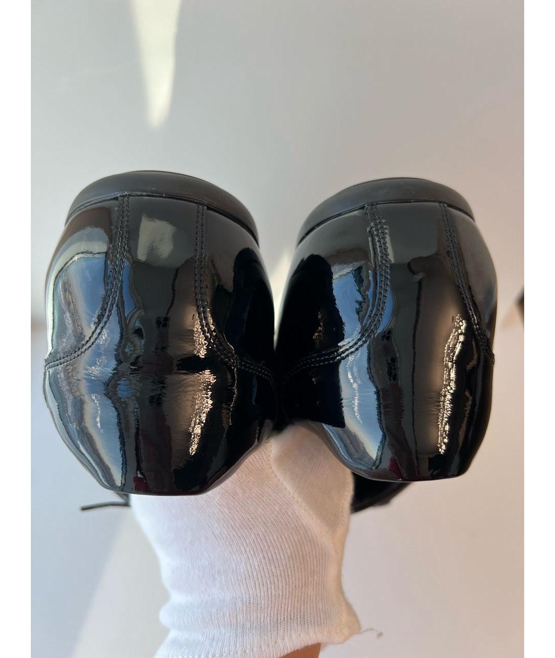 LOUIS VUITTON PRE-OWNED Черные туфли из лакированной кожи, фото 4