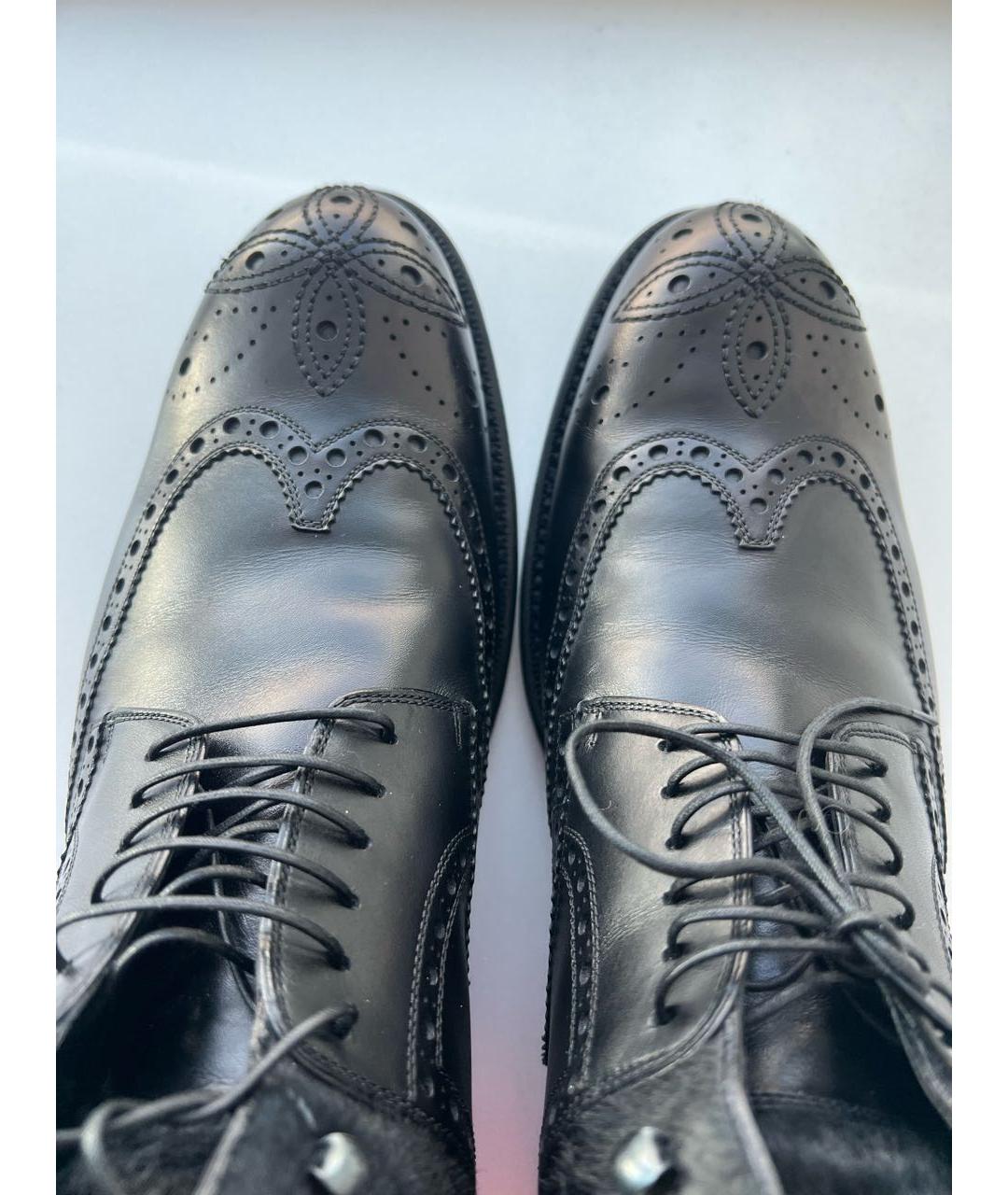 LOUIS VUITTON Черные кожаные высокие ботинки, фото 8