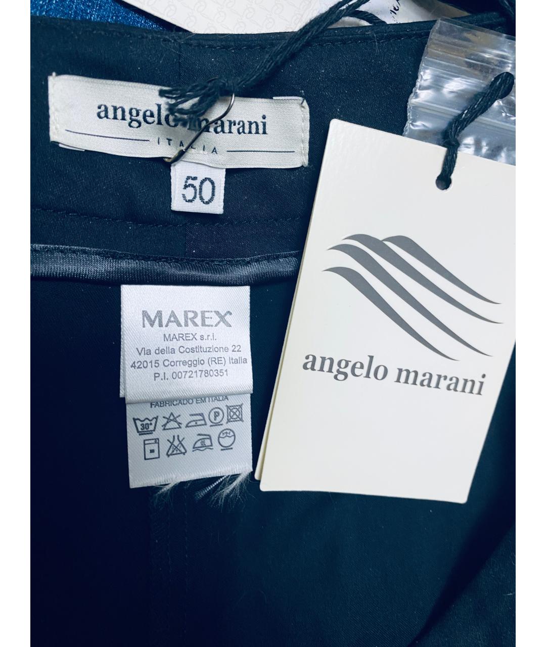ANGELO MARANI Черный хлопко-эластановый костюм с брюками, фото 5