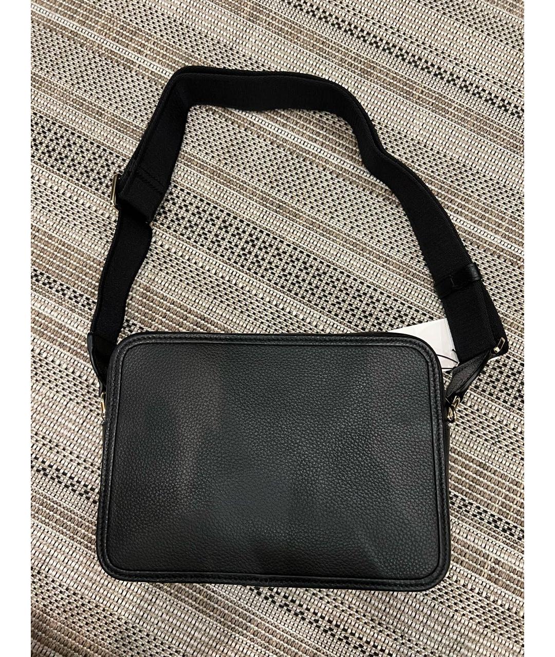 FURLA Черная кожаная сумка через плечо, фото 3