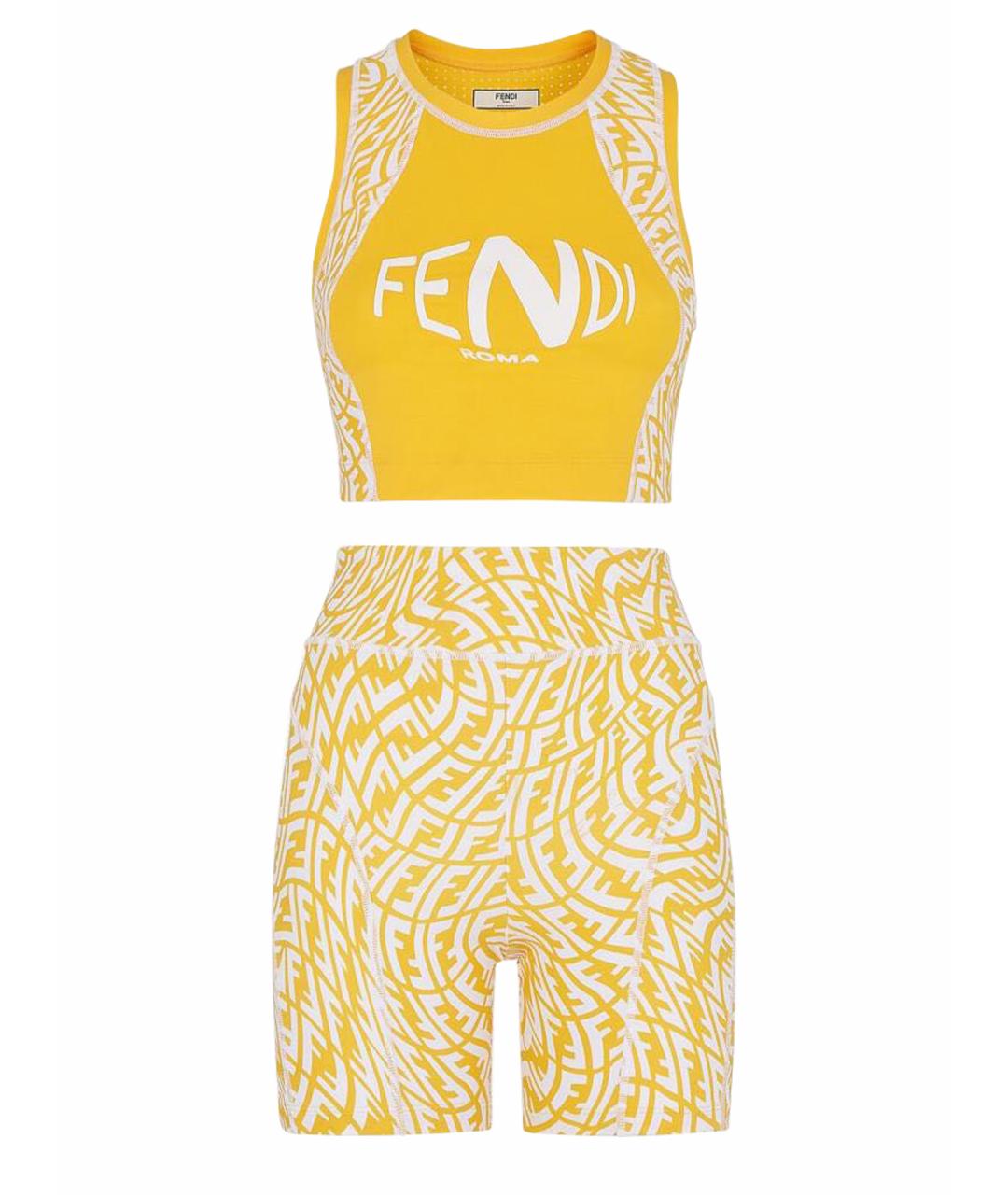 FENDI Желтый полиамидовый спортивные костюмы, фото 1