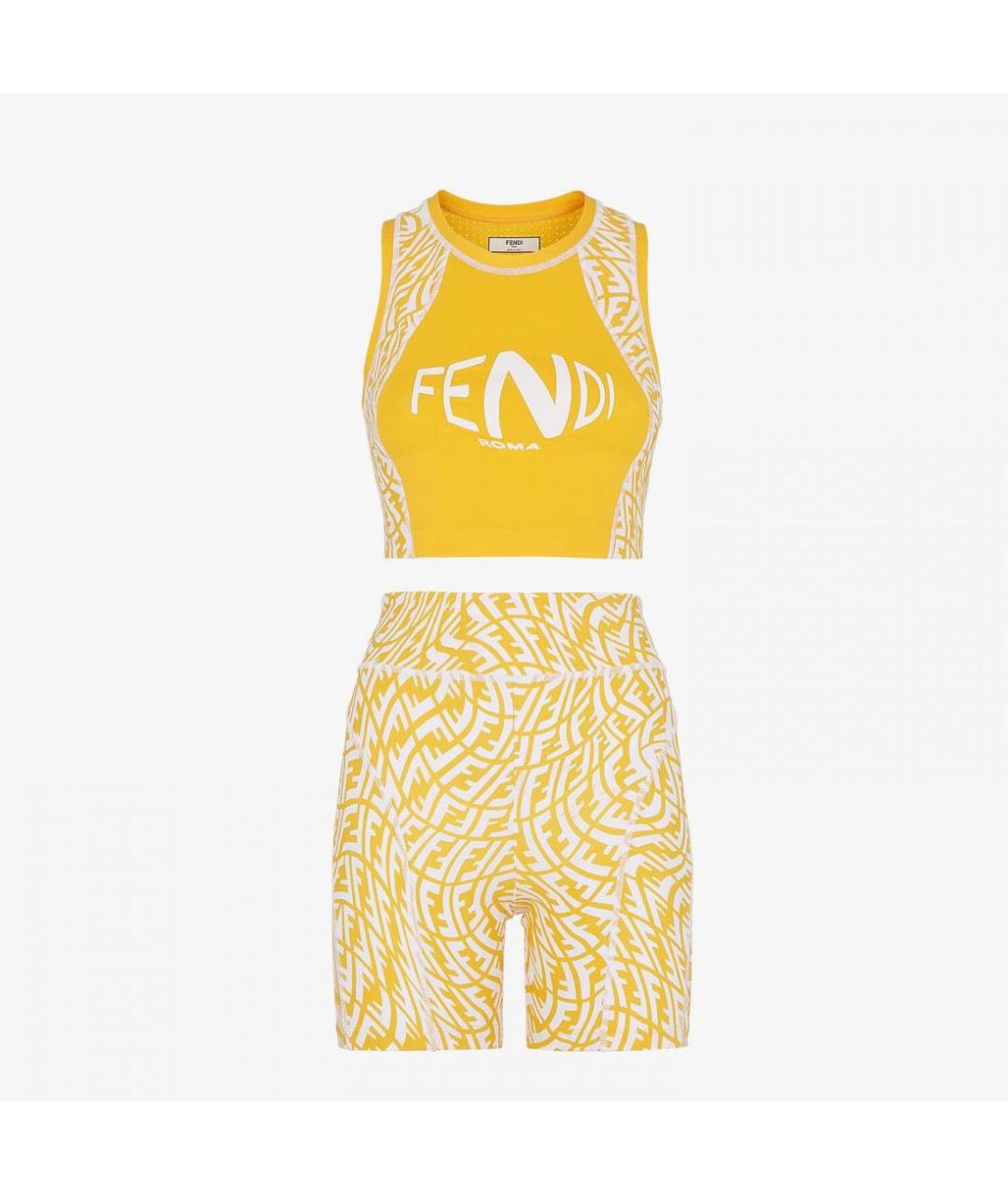 FENDI Желтый полиамидовый спортивные костюмы, фото 9