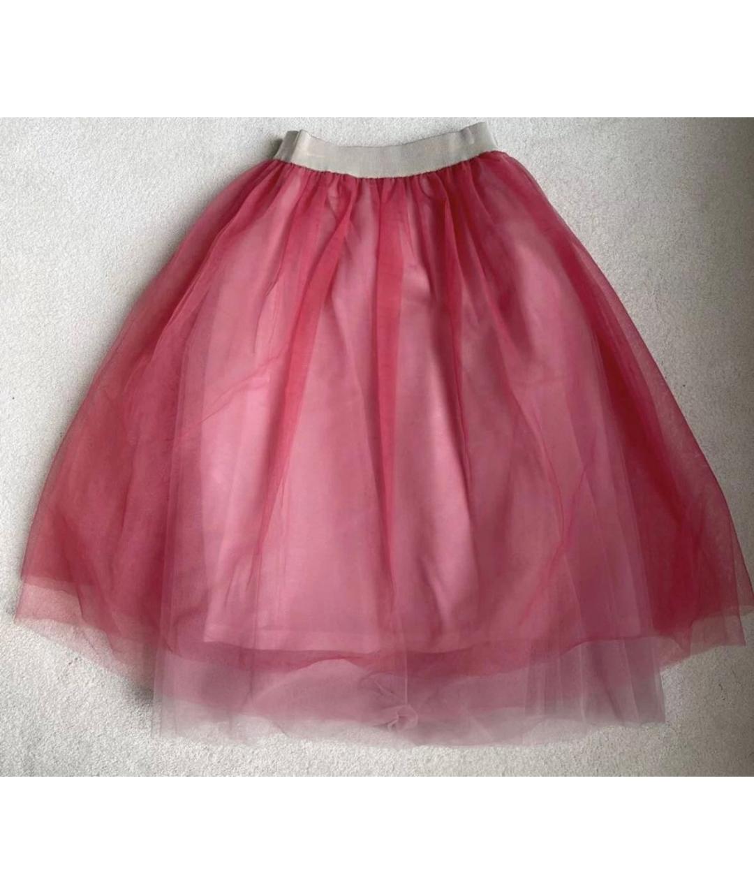 SIMONETTA Розовая полиэстеровая юбка, фото 5