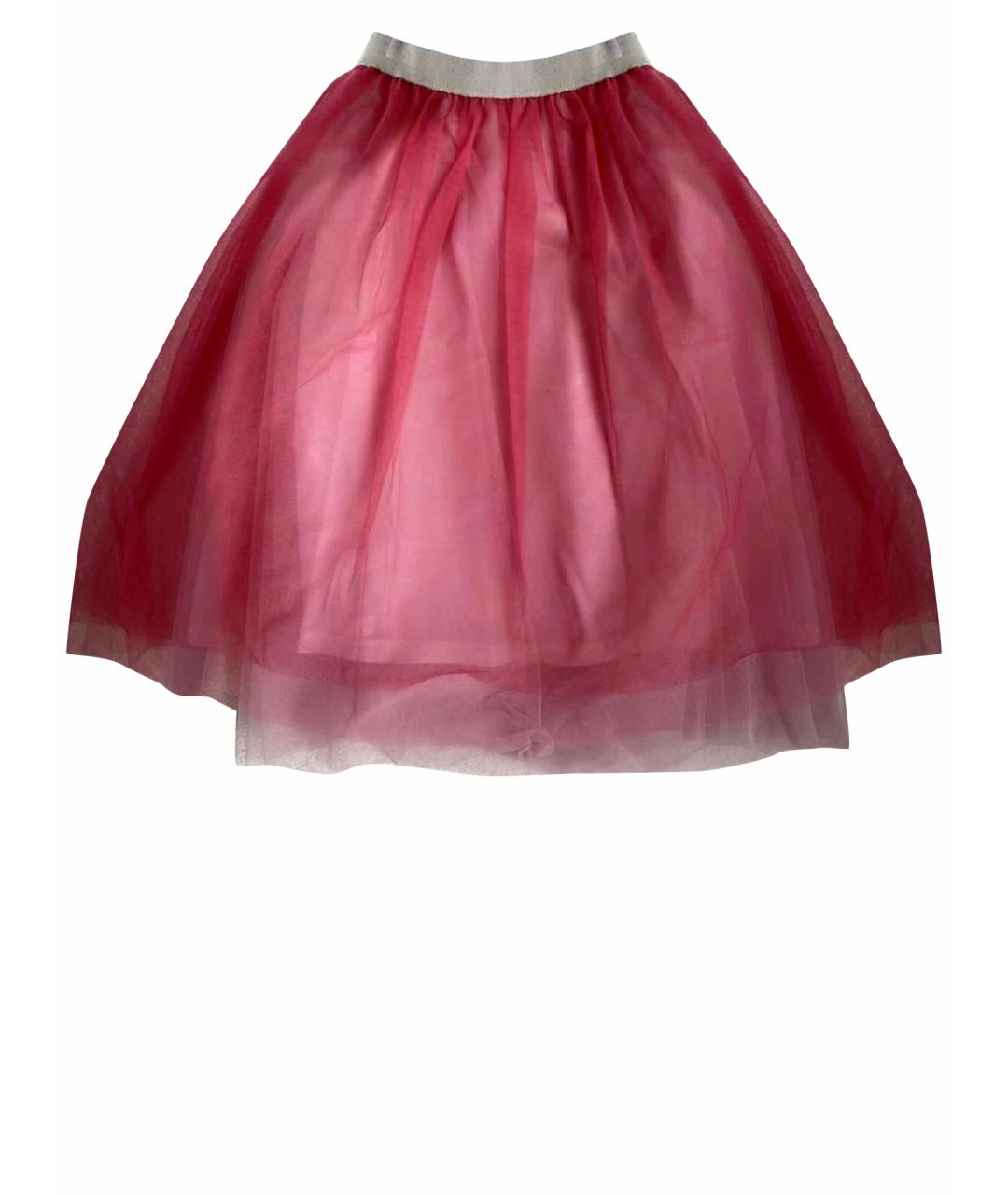 SIMONETTA Розовая полиэстеровая юбка, фото 1