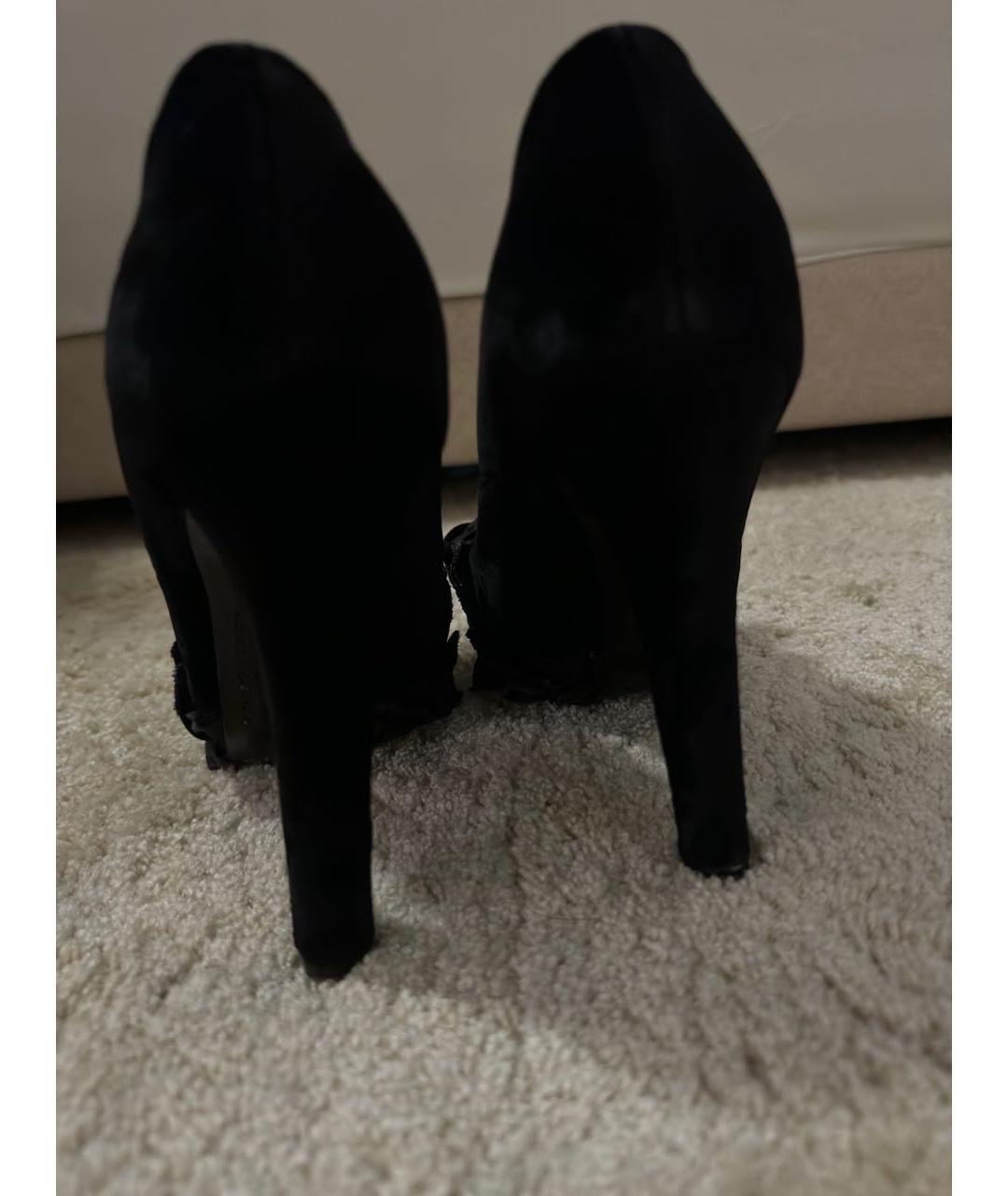 ERMANNO SCERVINO Черные бархатные туфли, фото 3