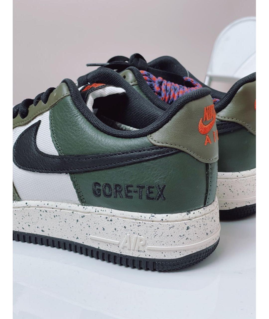 NIKE Хаки кожаные низкие кроссовки / кеды, фото 6