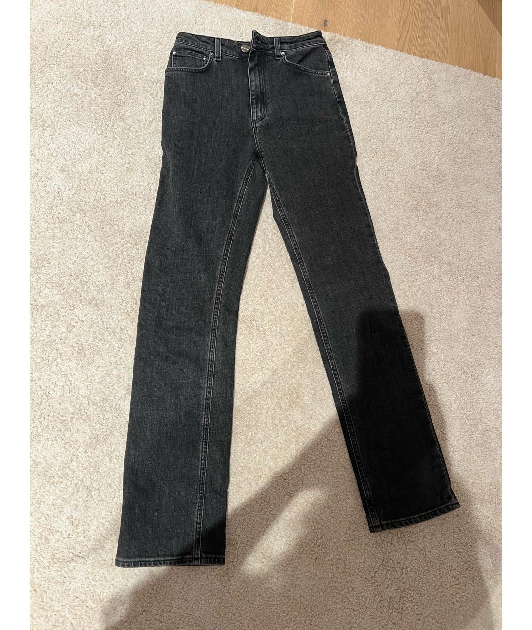 TOTEME Серые хлопковые прямые джинсы, фото 6