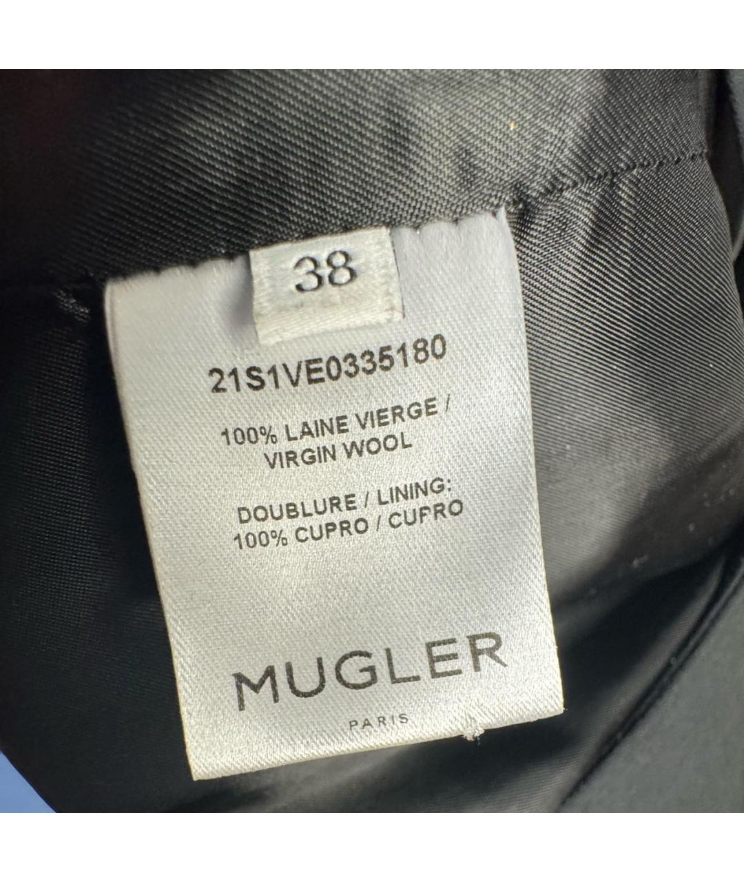 MUGLER Черный шерстяной жакет/пиджак, фото 5