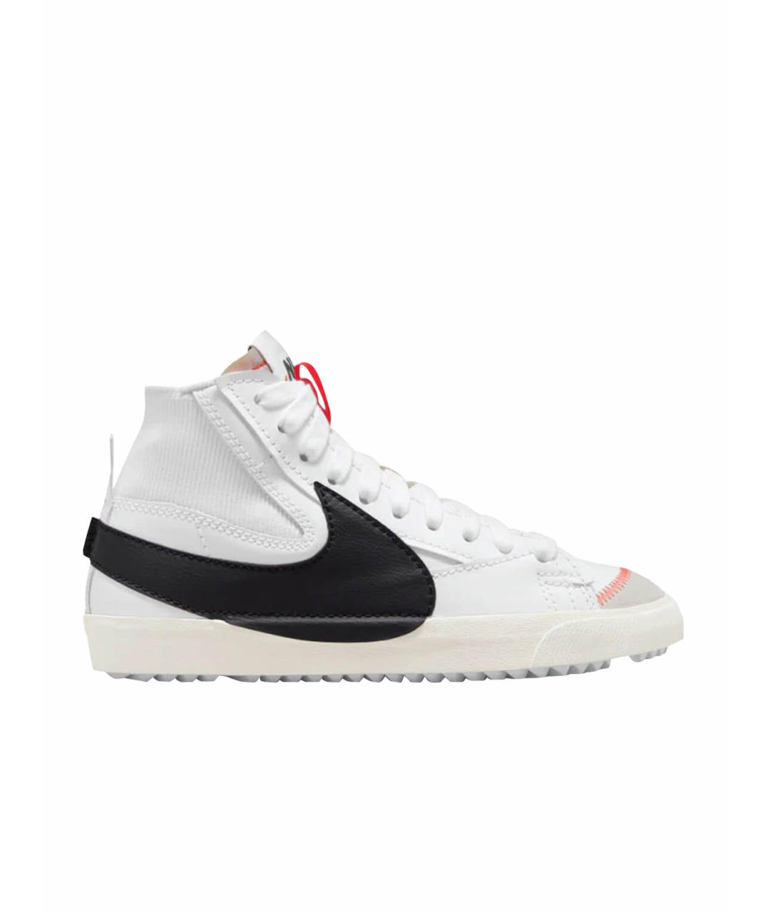 NIKE Белые кожаные высокие кроссовки / кеды, фото 1