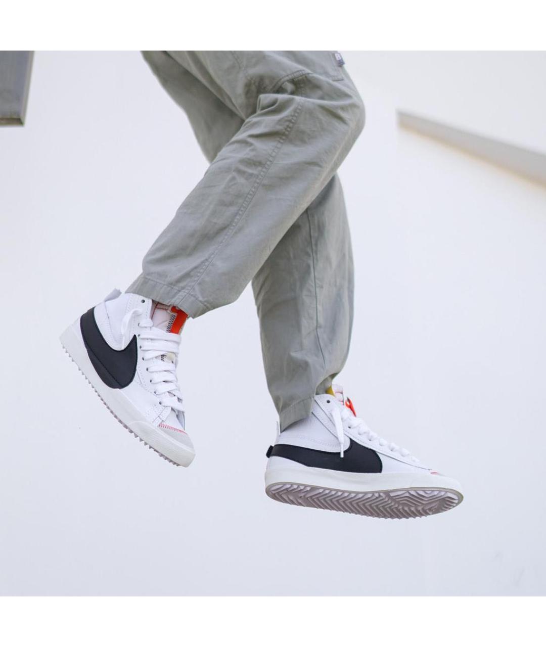 NIKE Белые кожаные высокие кроссовки / кеды, фото 6