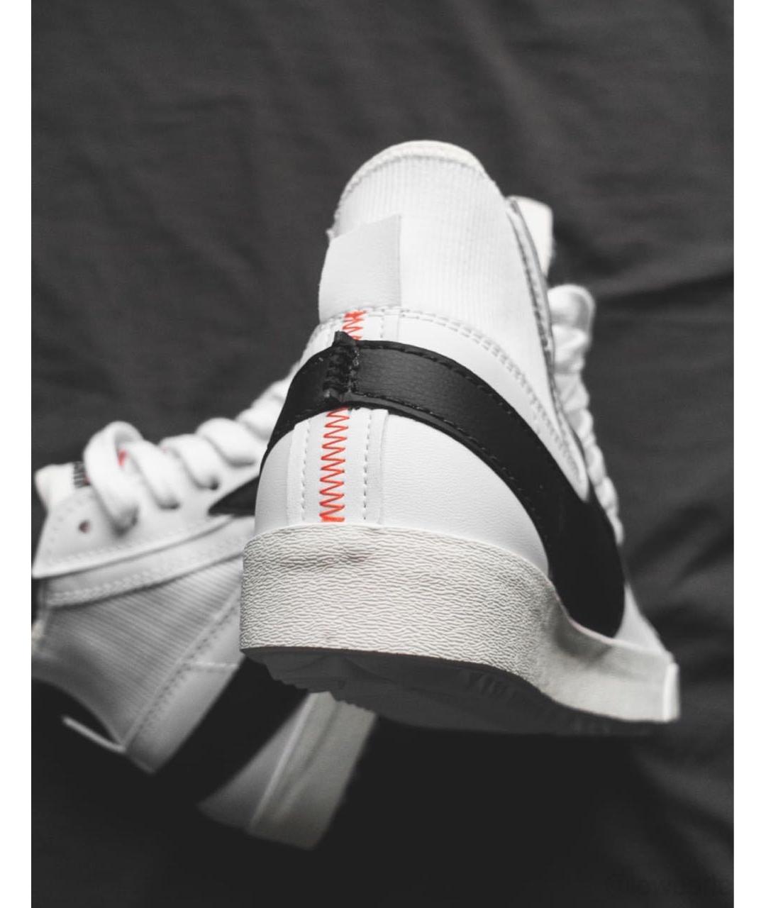 NIKE Белые кожаные высокие кроссовки / кеды, фото 4