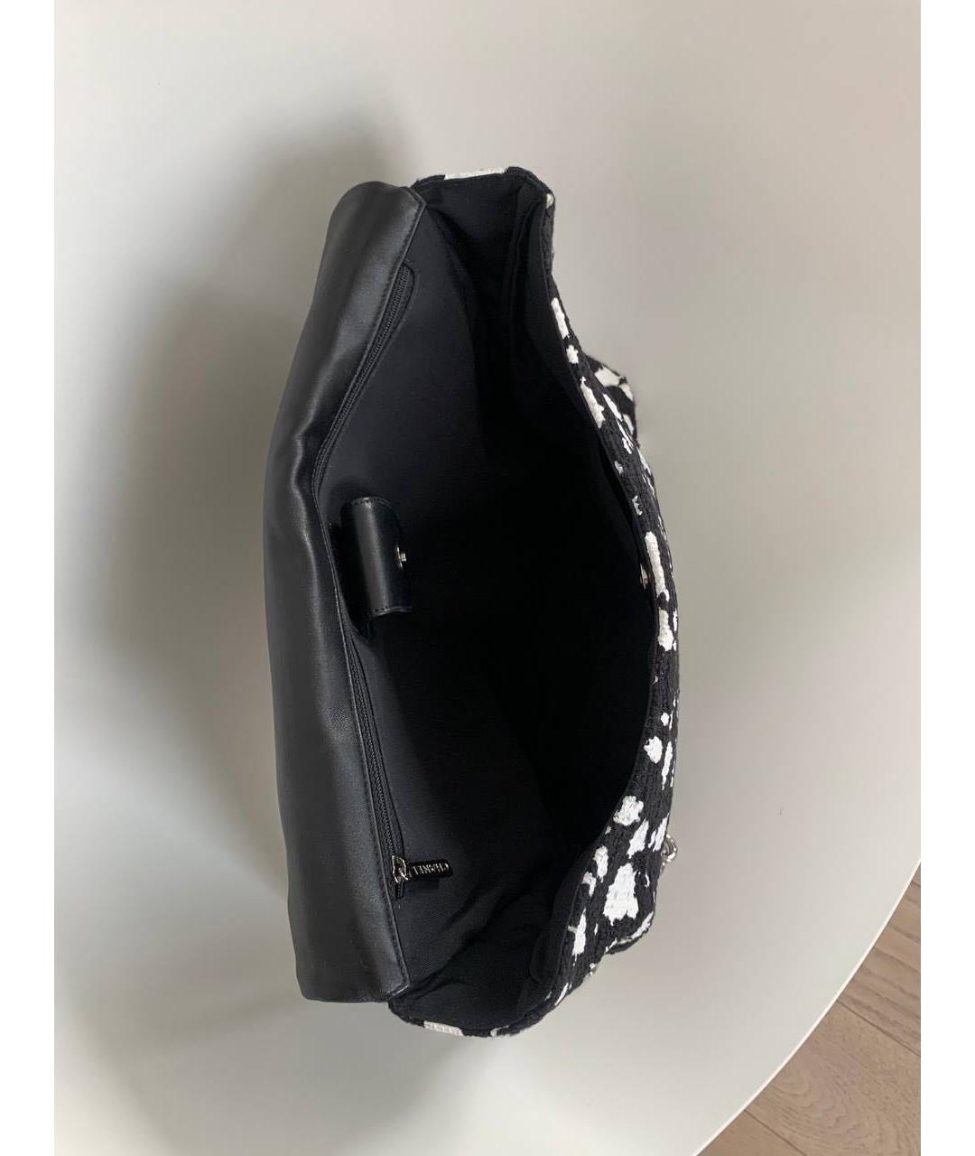 CHANEL PRE-OWNED Черная хлопковая сумка через плечо, фото 4