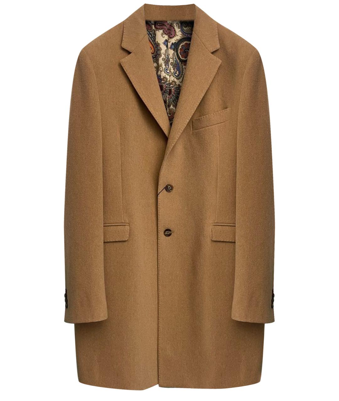 ETRO Горчичное шерстяное пальто, фото 1