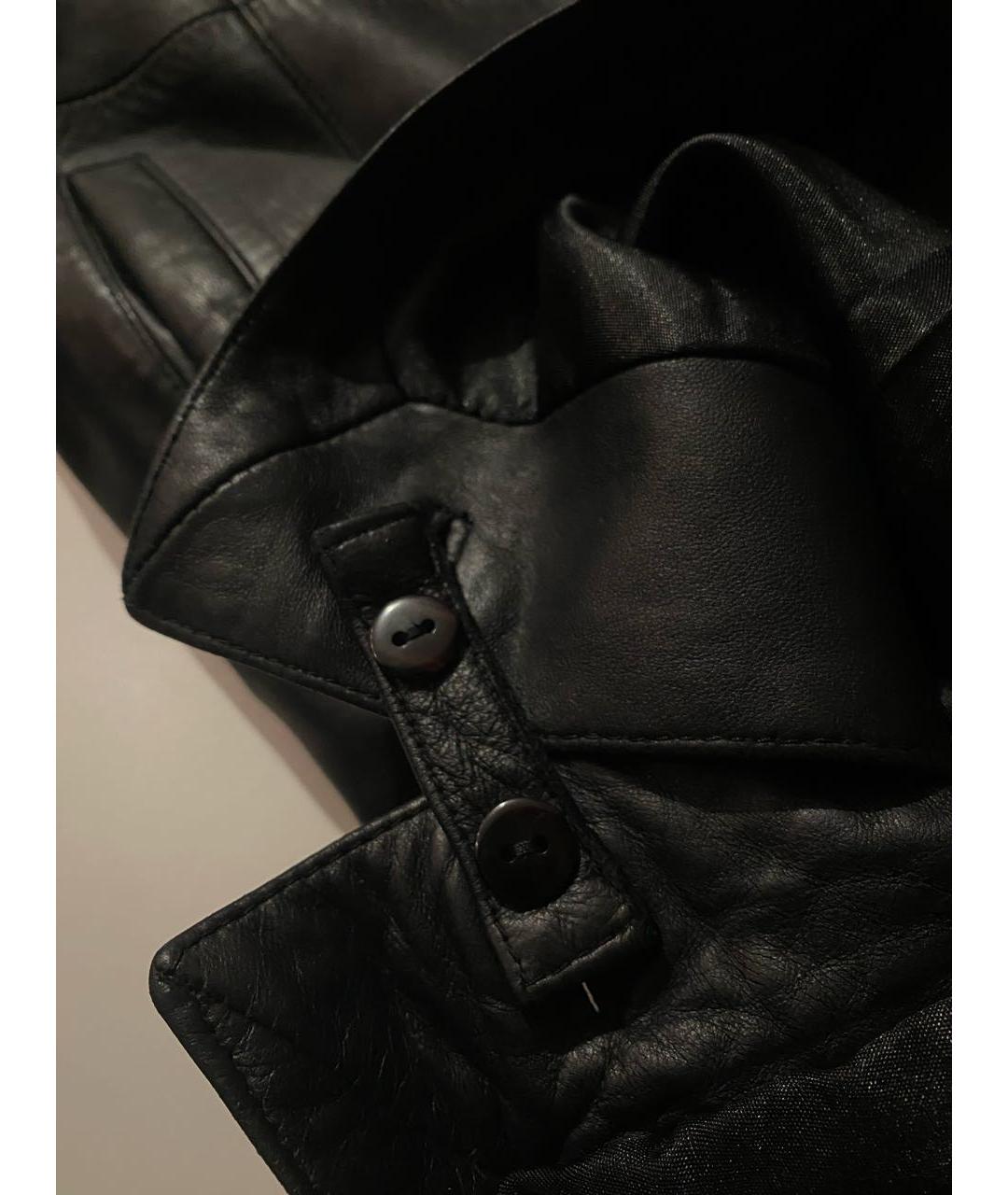 KARL LAGERFELD Черное кожаное пальто, фото 5