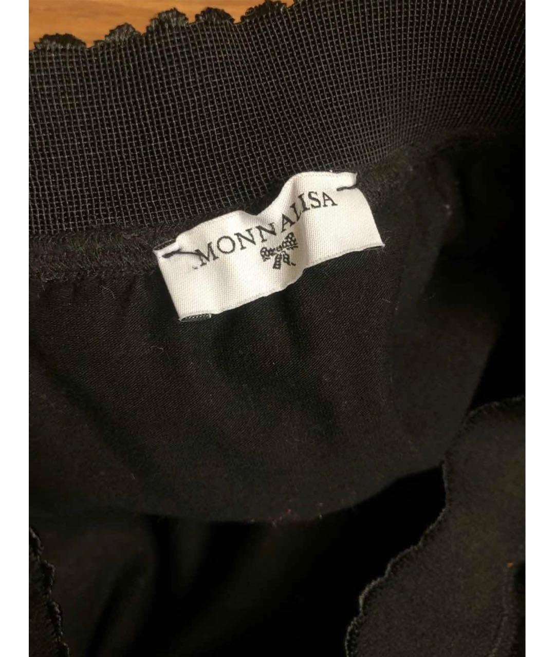 MONNALISA Черная полиэстеровая юбка, фото 3