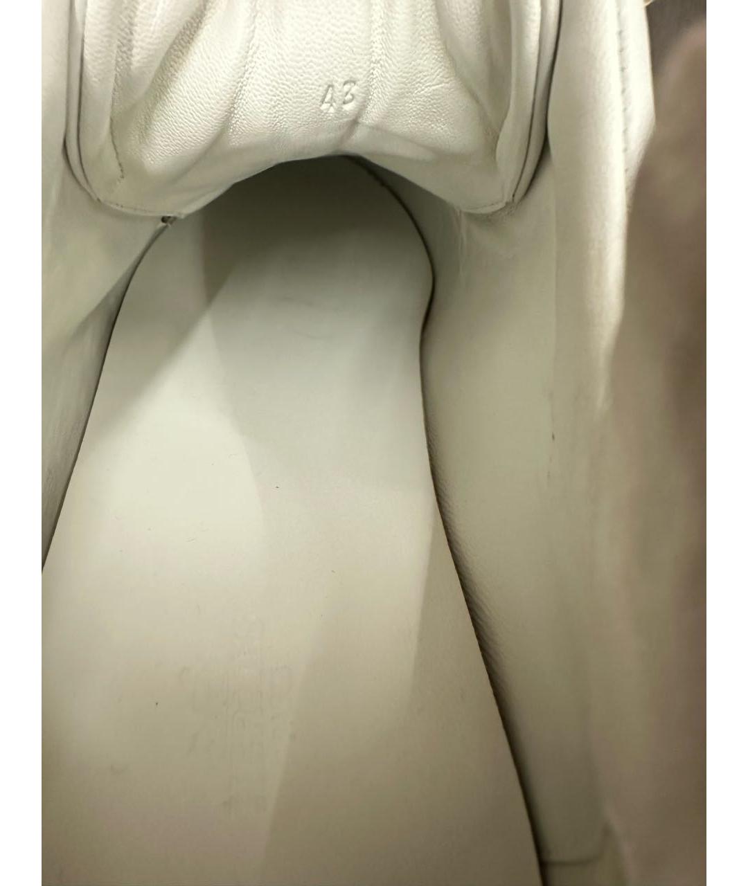 HERMES PRE-OWNED Белые кожаные низкие кроссовки / кеды, фото 7