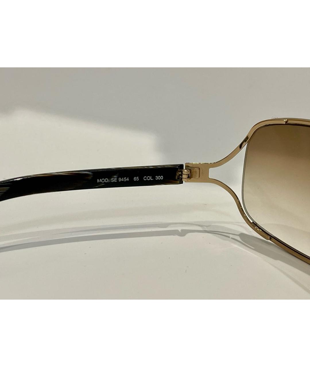 ETRO Коричневые пластиковые солнцезащитные очки, фото 3