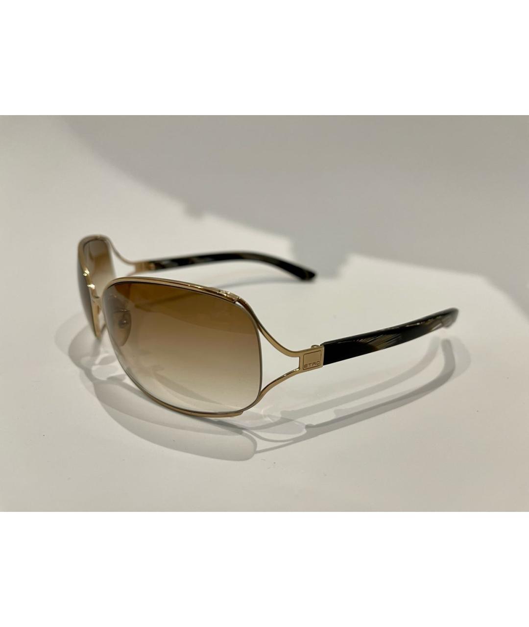 ETRO Коричневые пластиковые солнцезащитные очки, фото 2