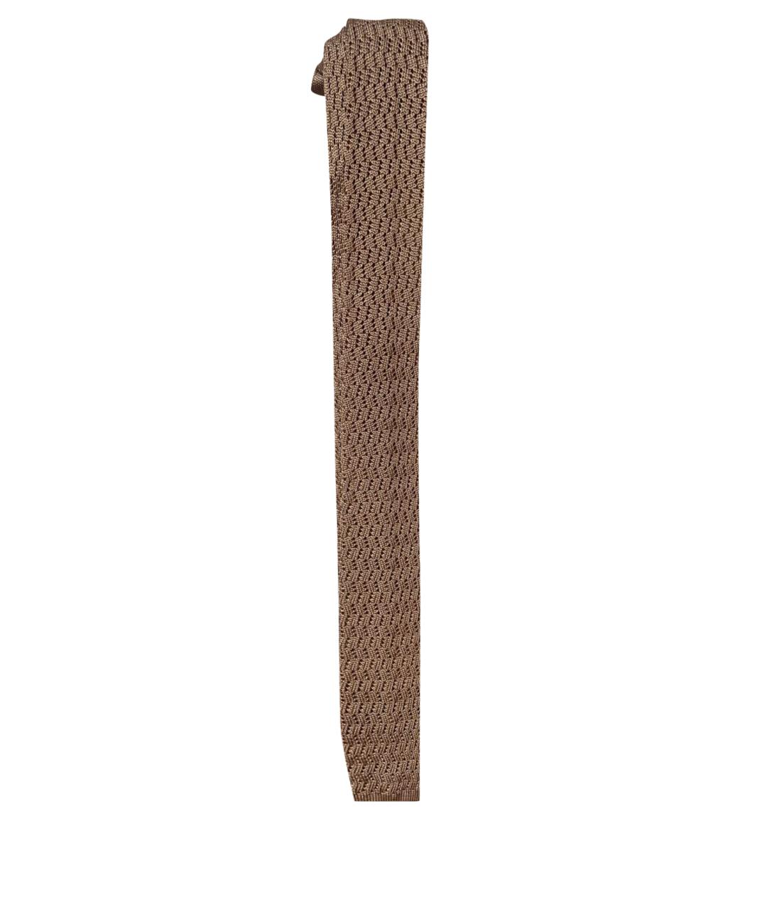 RUBINACCI Бежевый шелковый галстук, фото 1