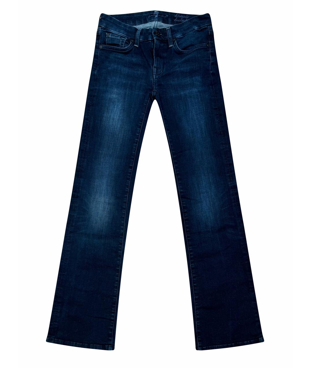 7 FOR ALL MANKIND Темно-синие хлопковые джинсы клеш, фото 1
