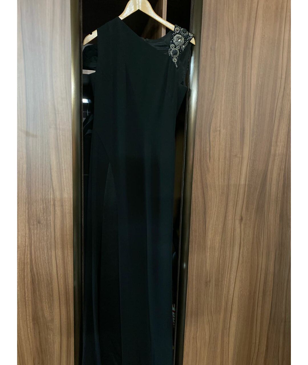 ESCADA Черное полиэстеровое вечернее платье, фото 5