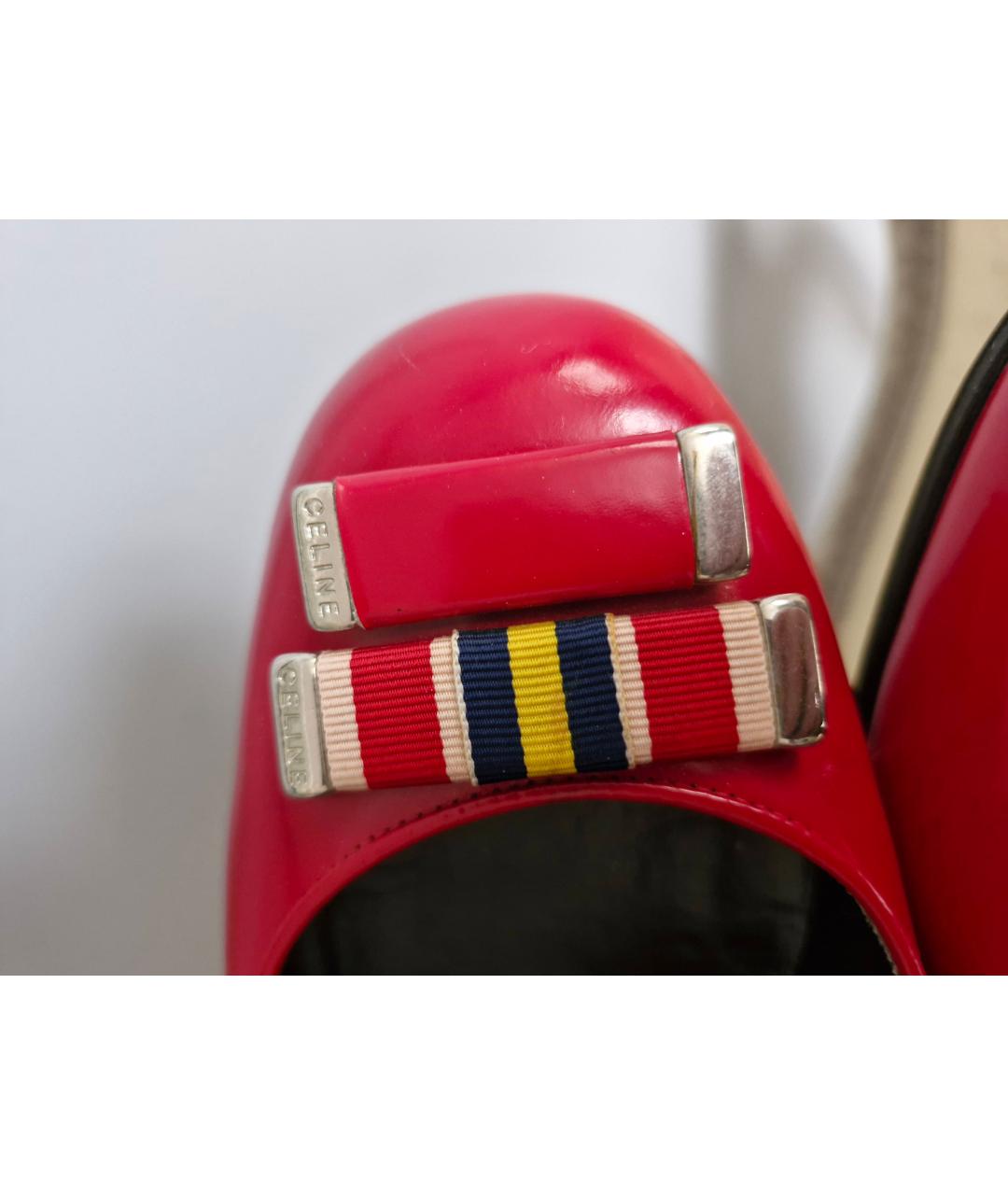 CELINE PRE-OWNED Красные кожаные туфли, фото 3