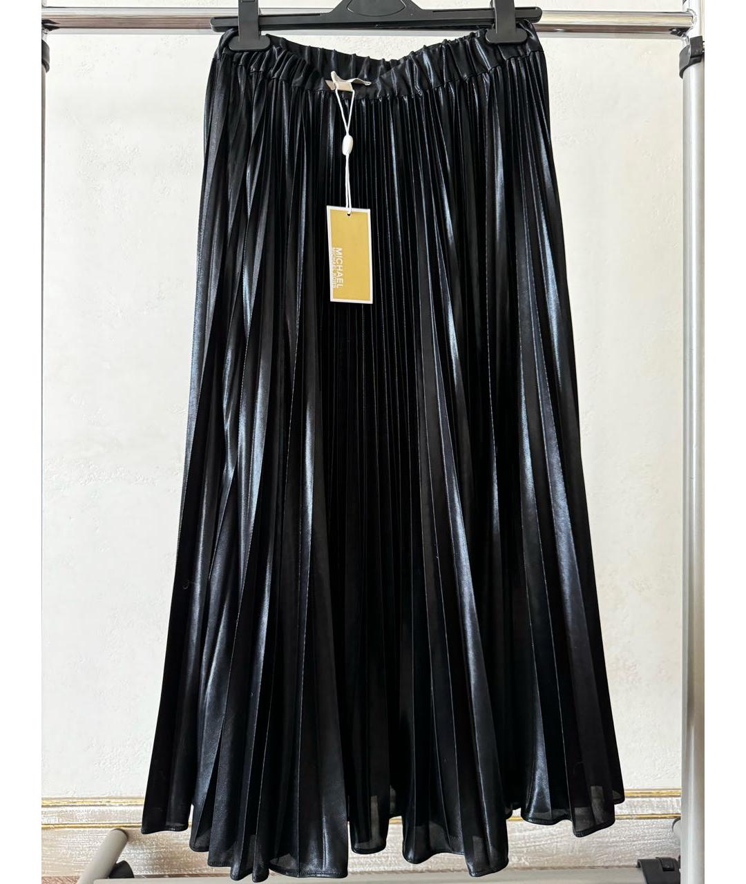 MICHAEL KORS Черная полиэстеровая юбка миди, фото 4