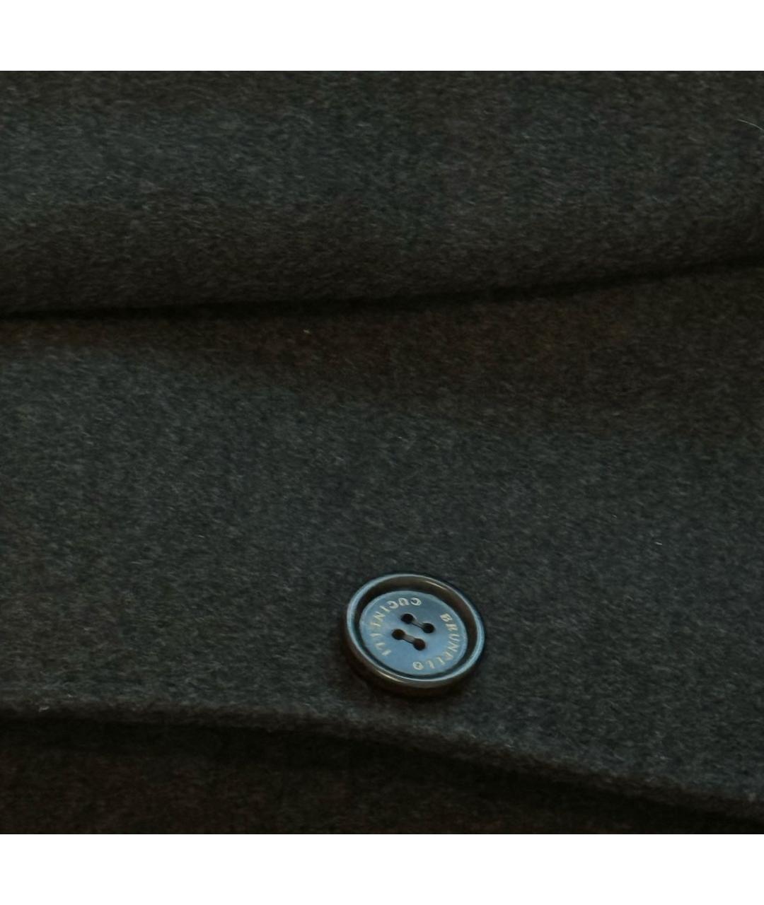 BRUNELLO CUCINELLI Антрацитовое кашемировое пальто, фото 2