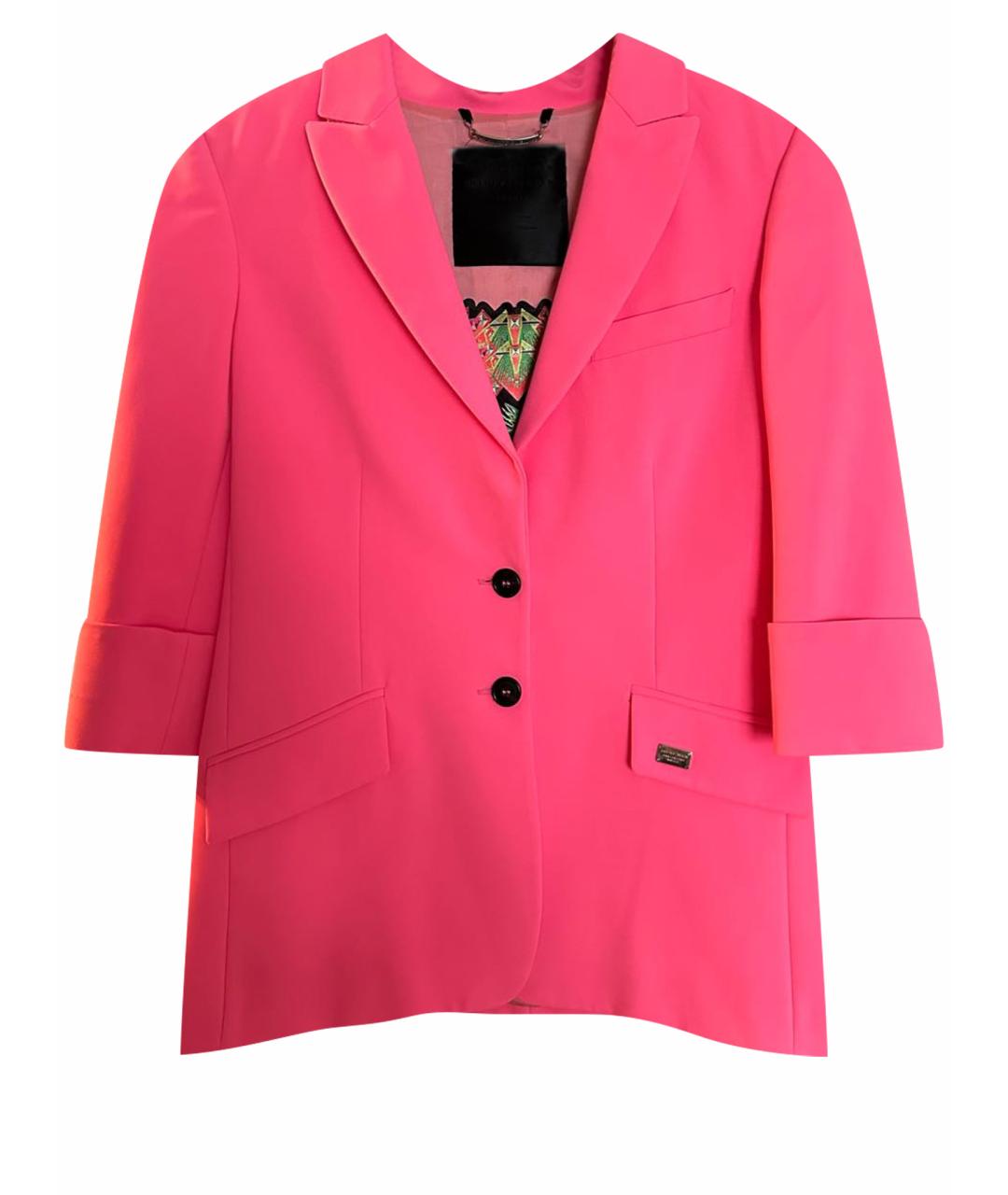 PHILIPP PLEIN Розовый полиэстеровый жакет/пиджак, фото 1