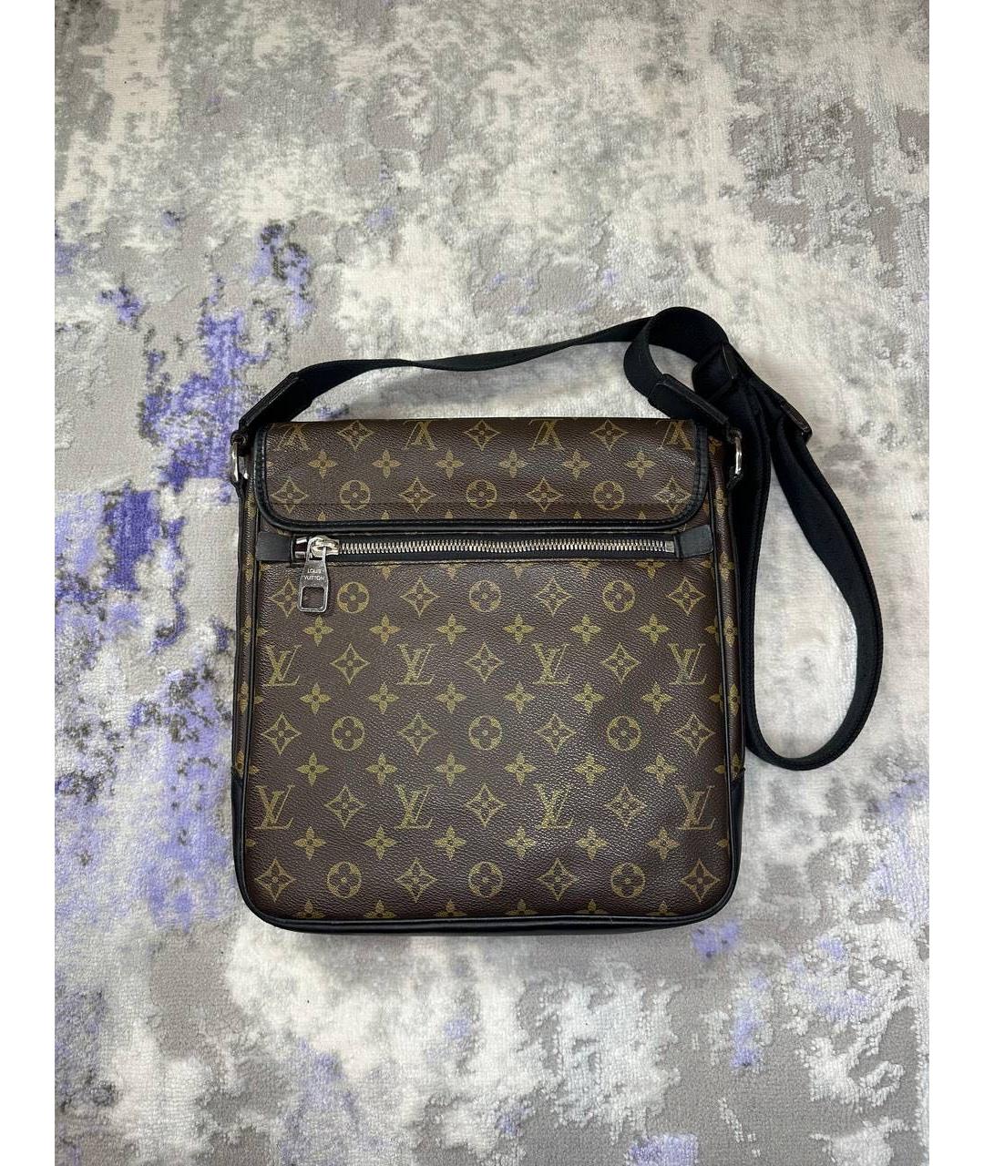 LOUIS VUITTON Коричневая кожаная сумка на плечо, фото 3