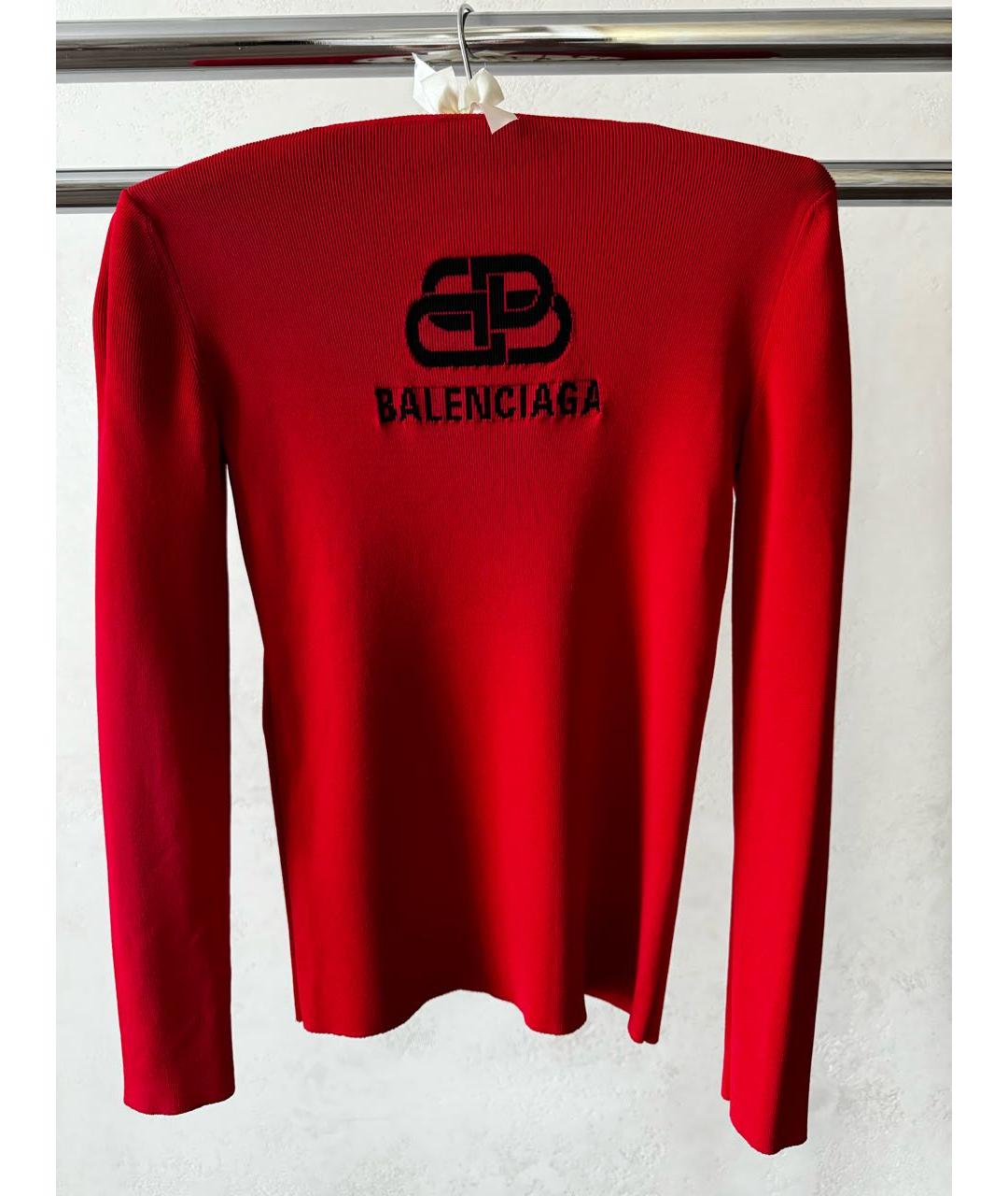BALENCIAGA Красный вискозный джемпер / свитер, фото 2