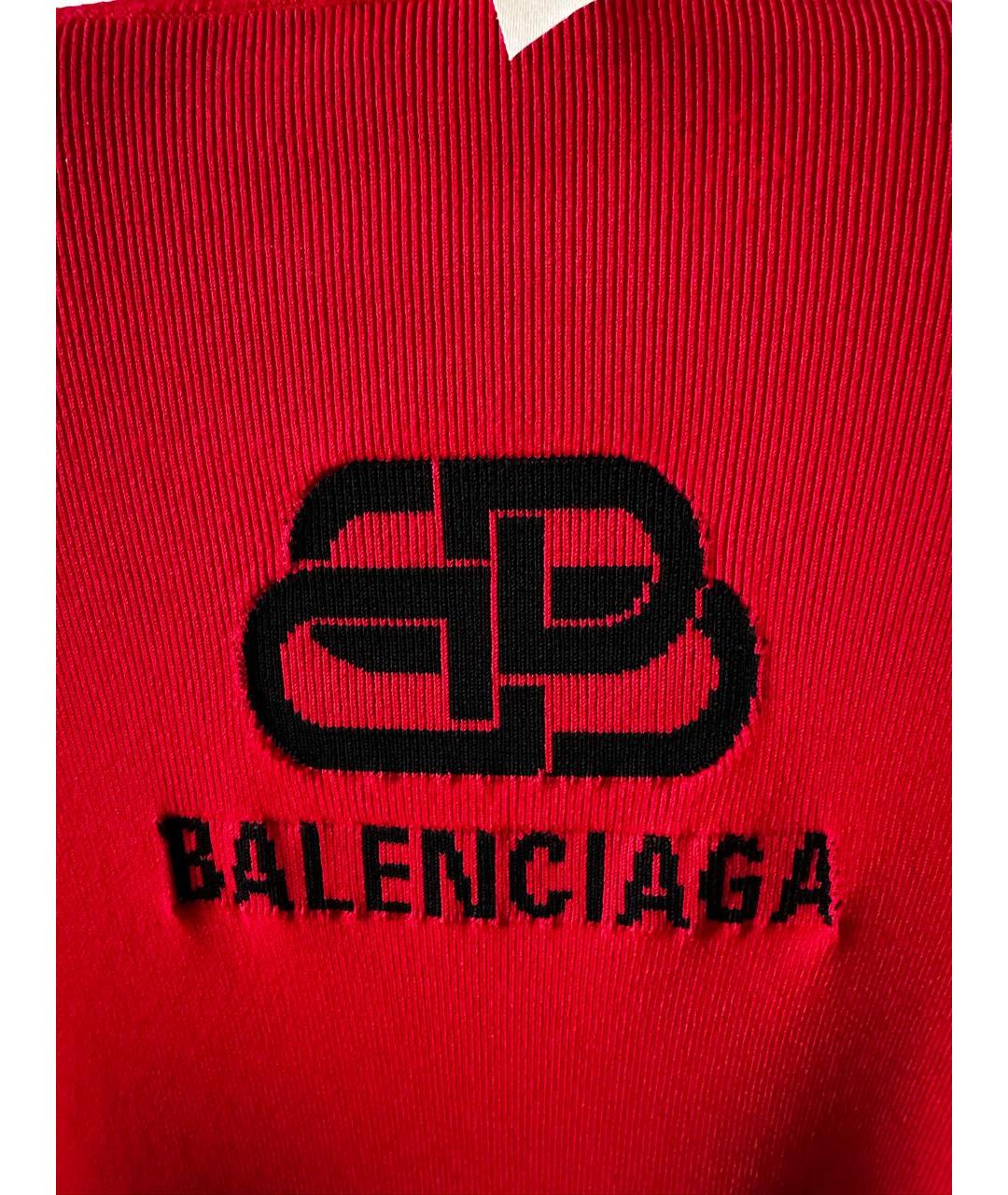 BALENCIAGA Красный вискозный джемпер / свитер, фото 3