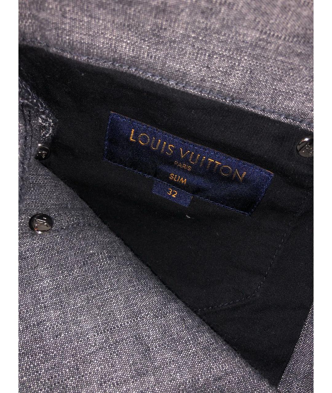 LOUIS VUITTON Серые хлопковые джинсы скинни, фото 6