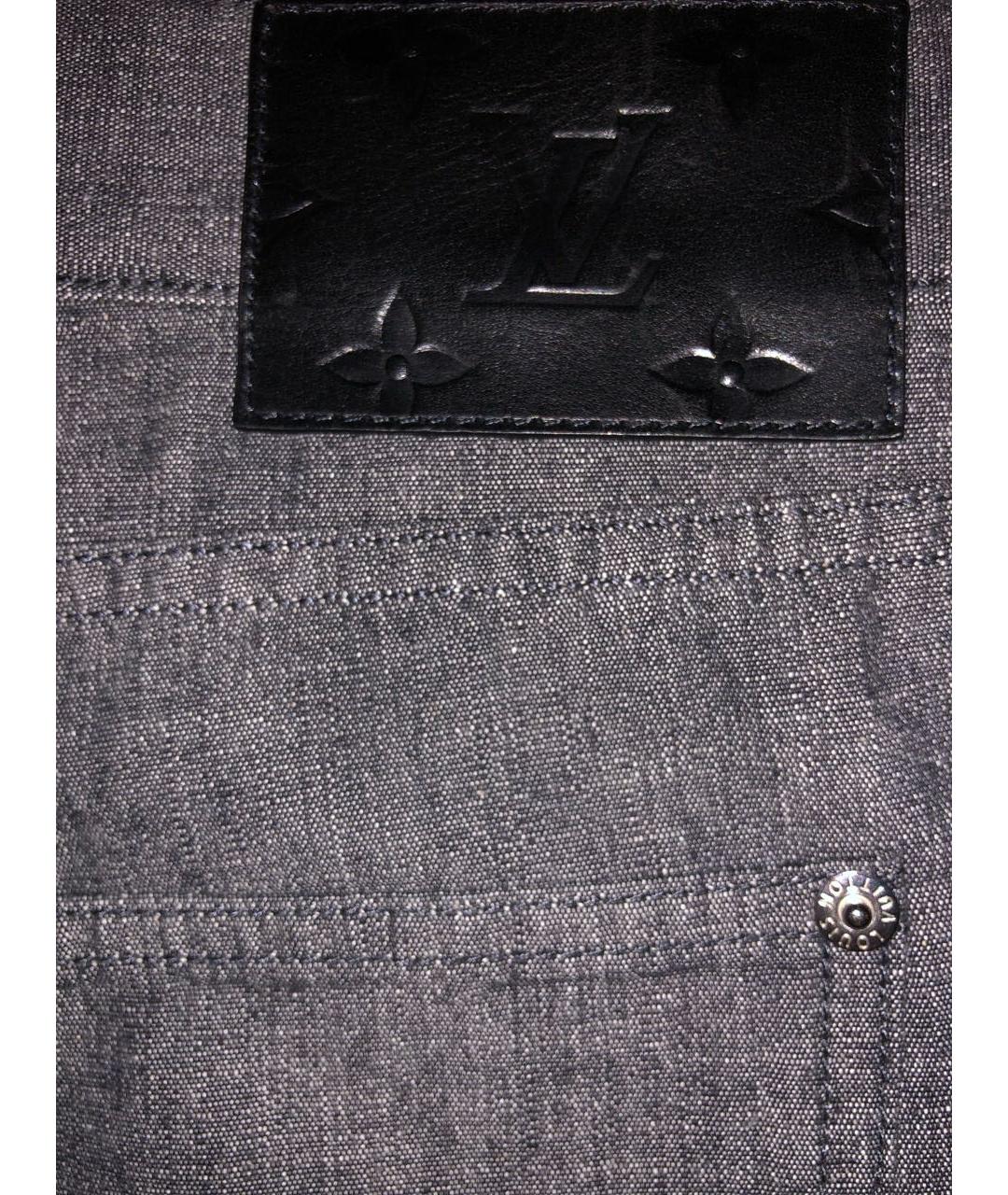 LOUIS VUITTON Серые хлопковые джинсы скинни, фото 5