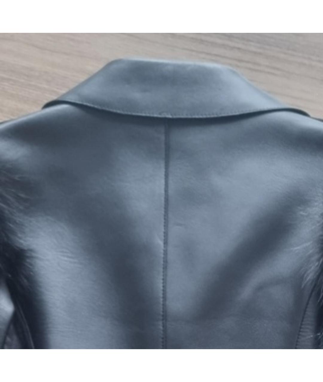 VALENTINO Черная кожаная куртка, фото 3