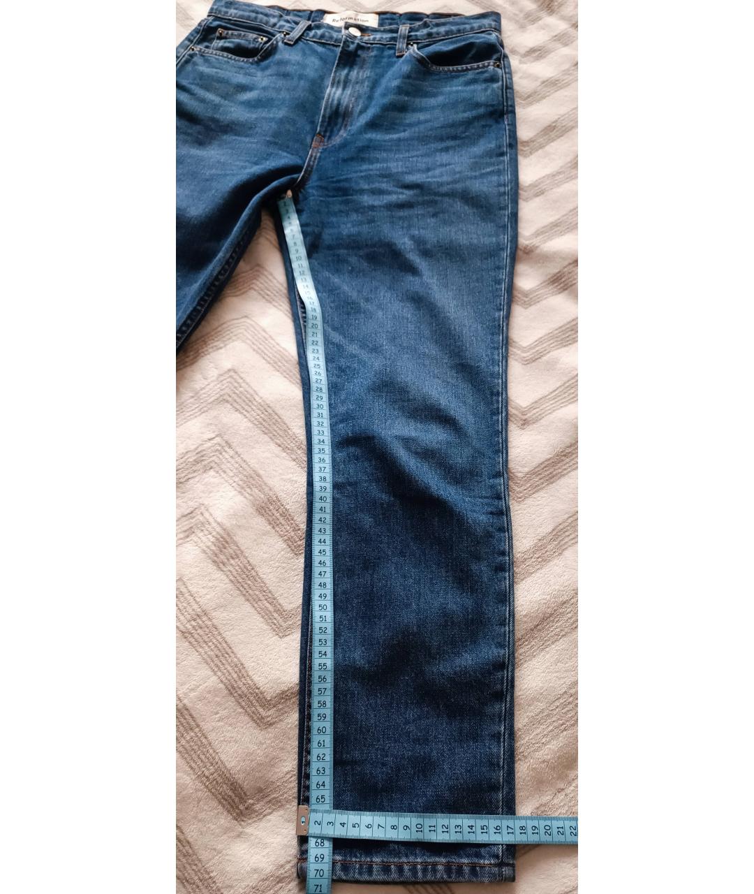 REFORMATION Темно-синие джинсы слим, фото 7