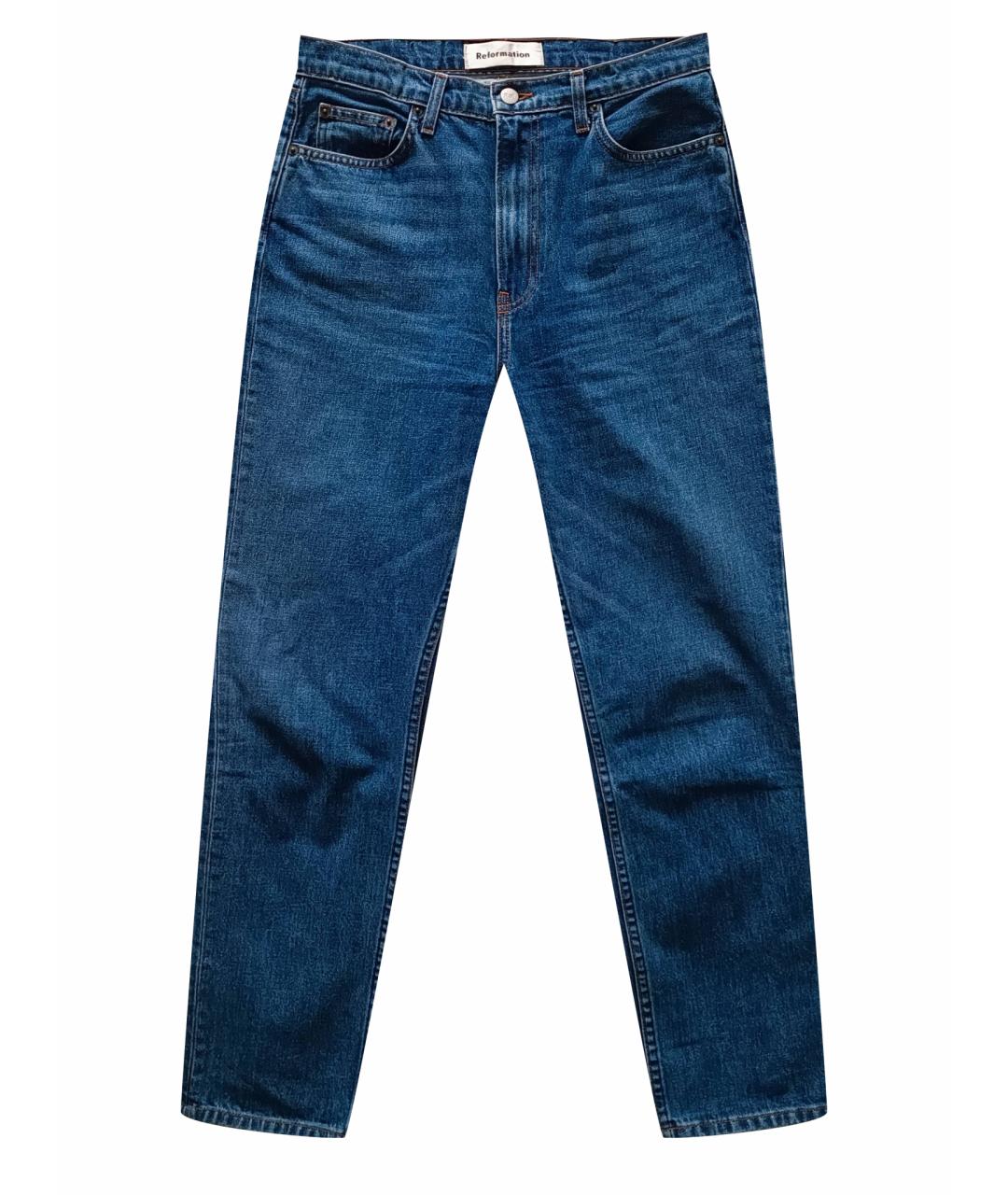 REFORMATION Темно-синие джинсы слим, фото 1