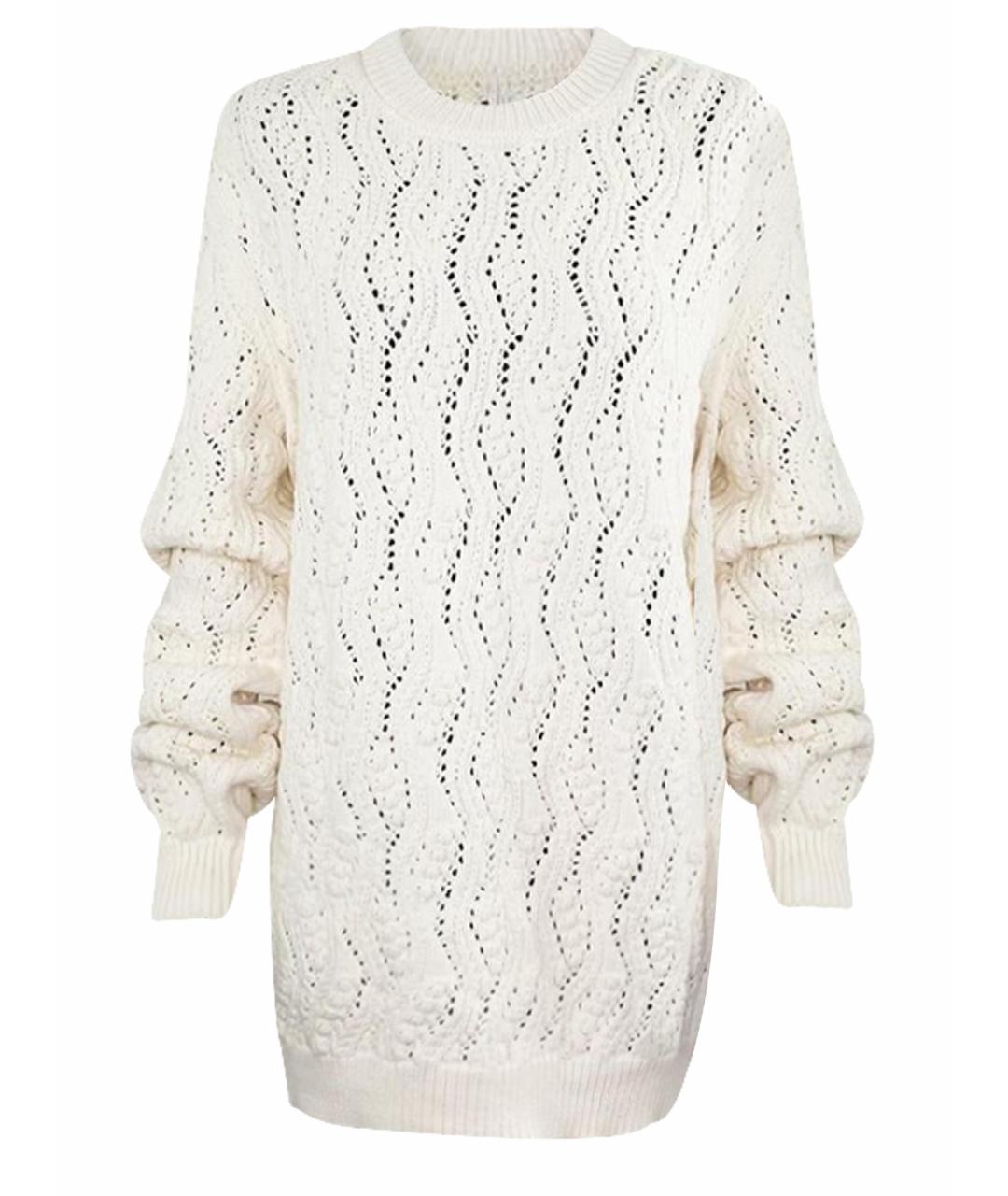 SAINT LAURENT Бежевый хлопковый джемпер / свитер, фото 1