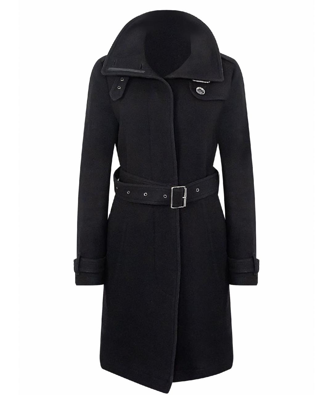 BURBERRY Черное шерстяное пальто, фото 1