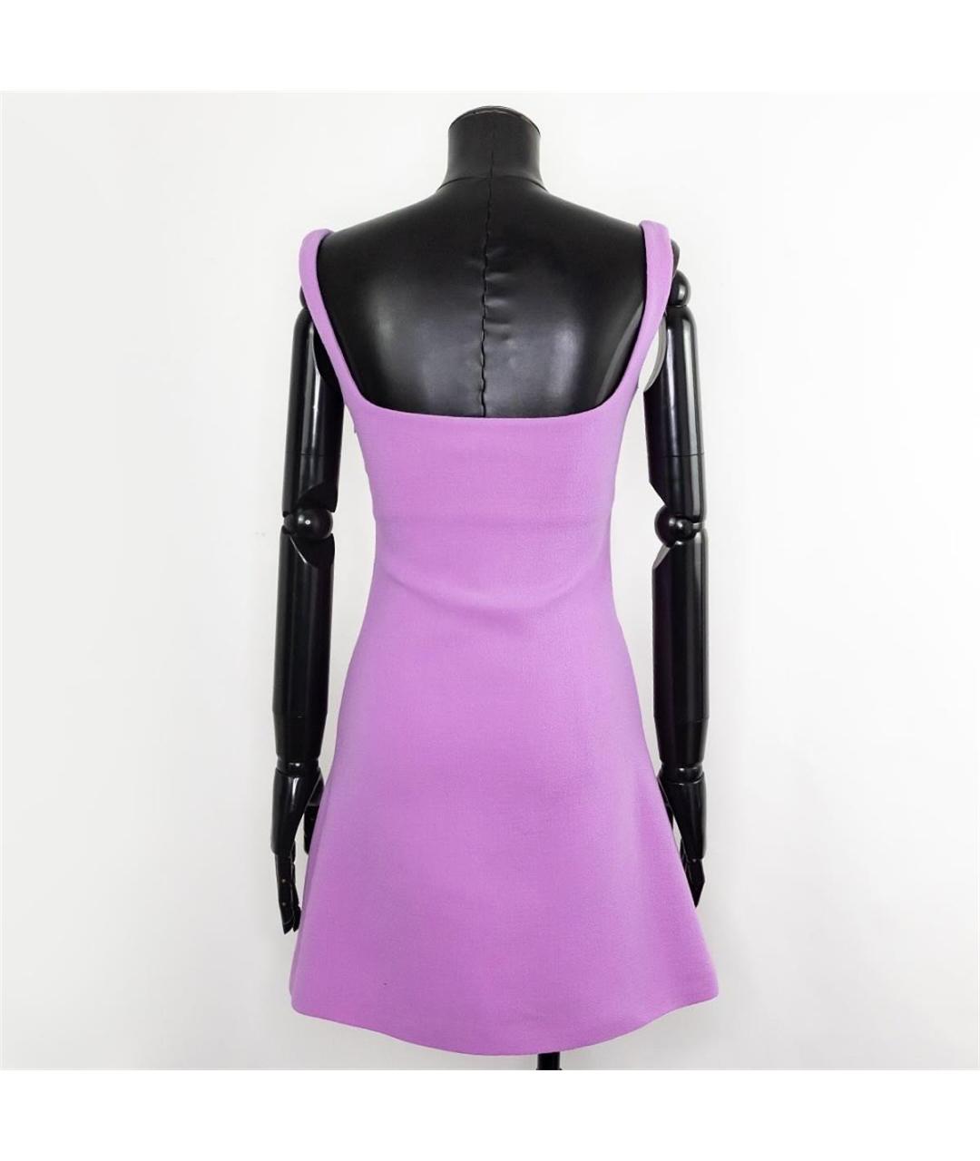 MACH&MACH Фиолетовое шерстяное повседневное платье, фото 3
