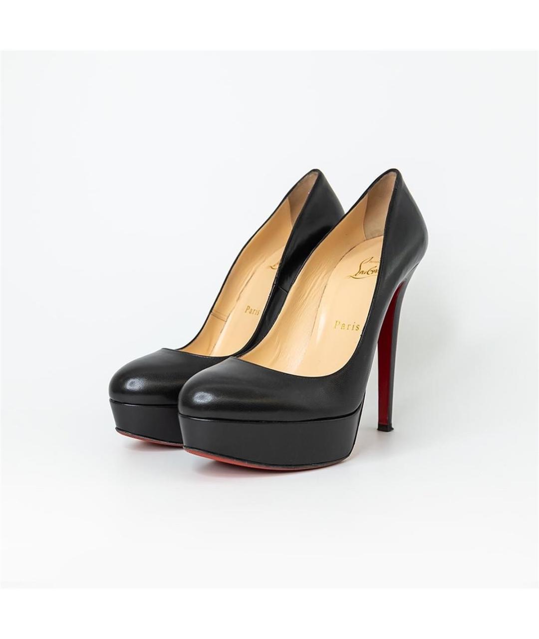 CHRISTIAN LOUBOUTIN Черные кожаные туфли, фото 2