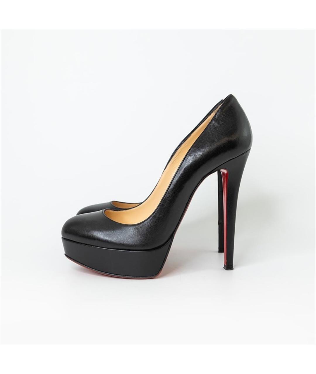 CHRISTIAN LOUBOUTIN Черные кожаные туфли, фото 5