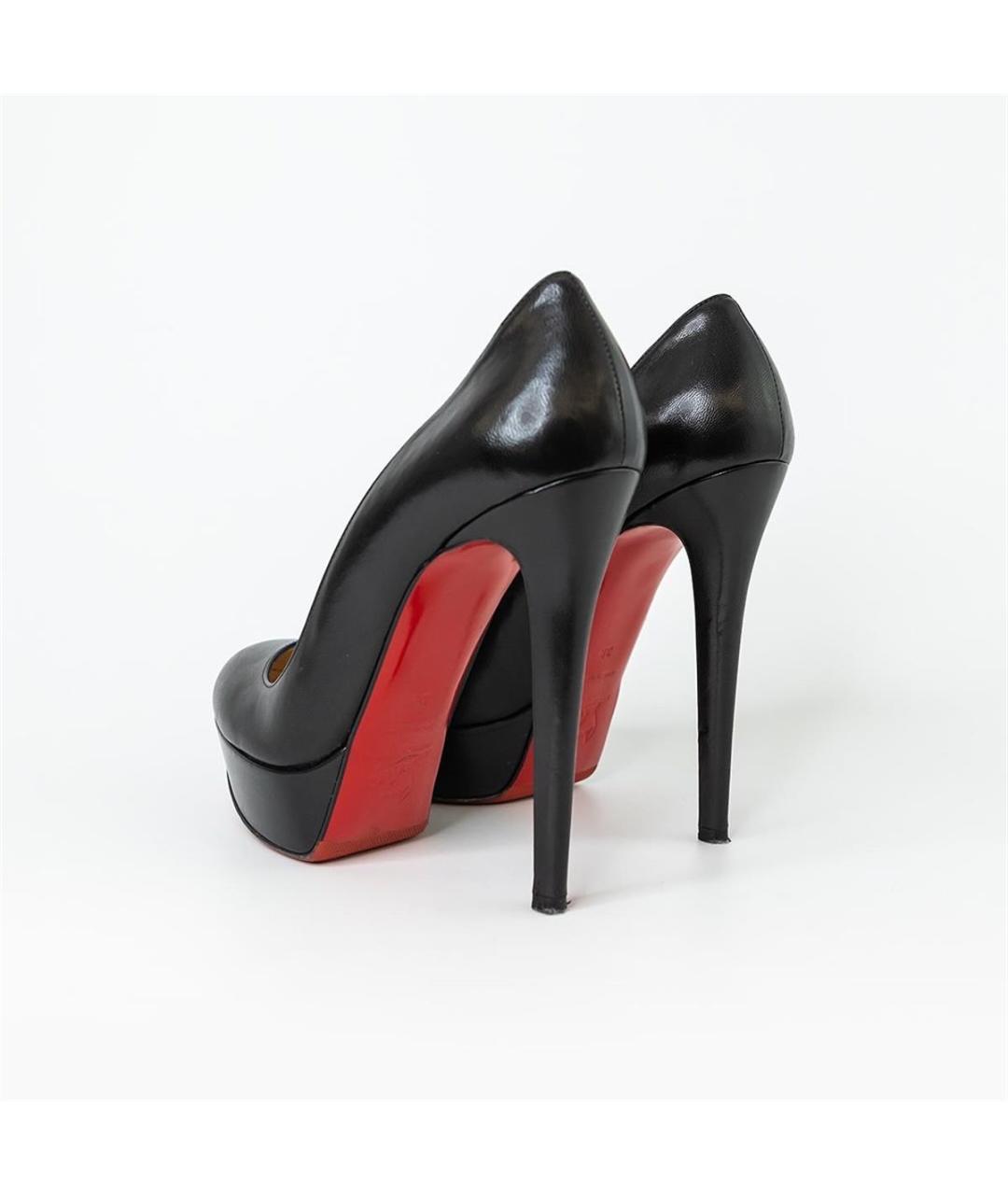 CHRISTIAN LOUBOUTIN Черные кожаные туфли, фото 4