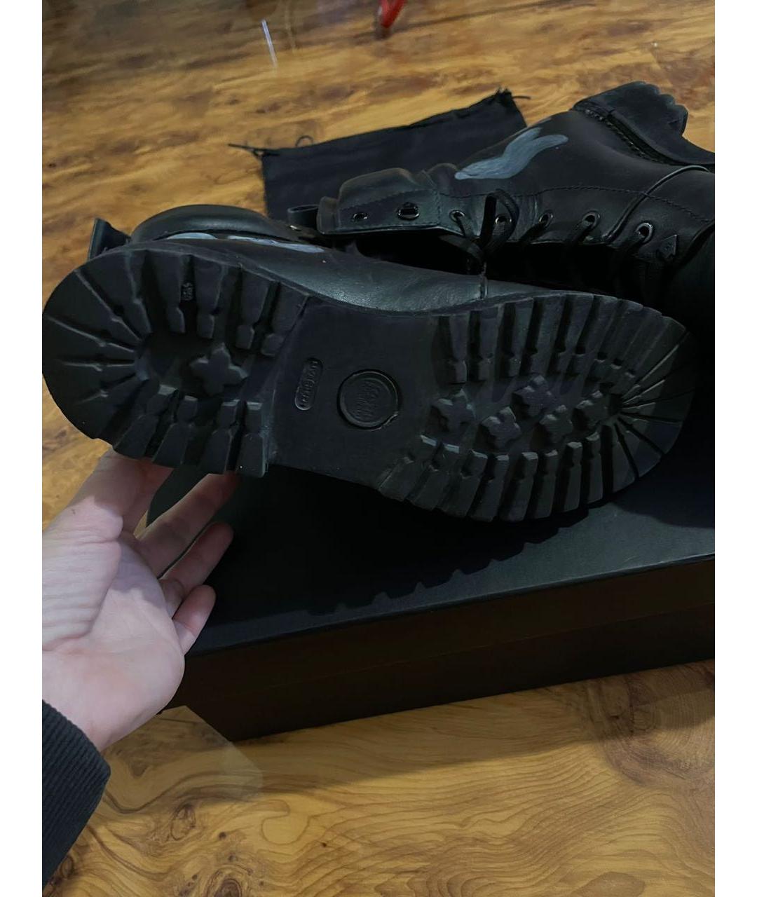 KARL LAGERFELD Черные кожаные ботинки, фото 5