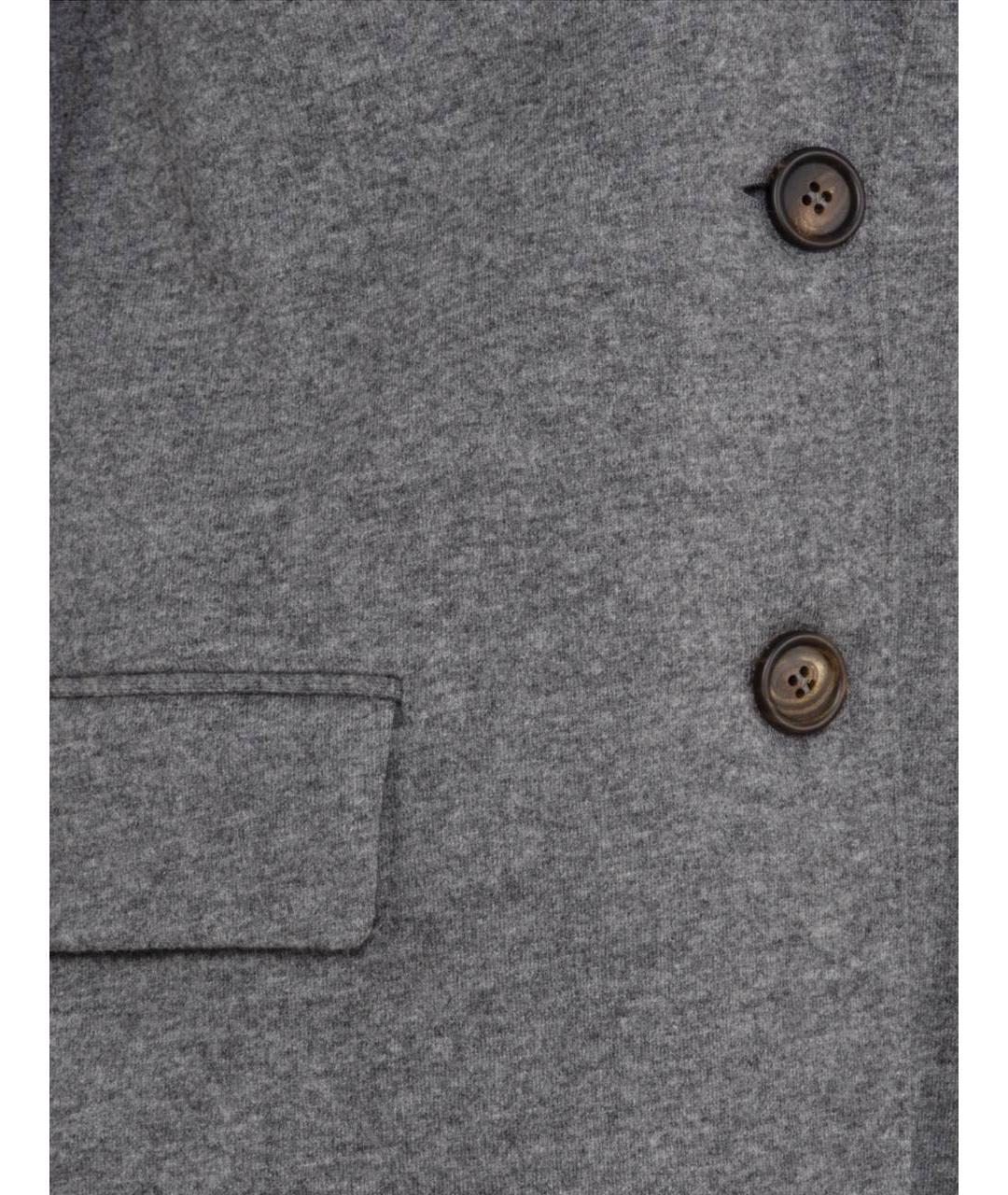 BRUNELLO CUCINELLI Серый кашемировый жакет/пиджак, фото 5