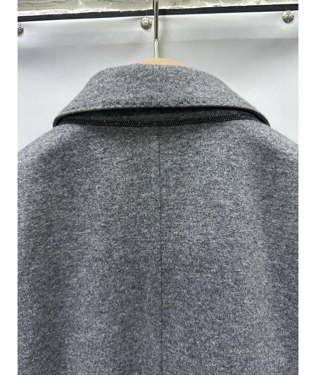 BRUNELLO CUCINELLI Серый кашемировый жакет/пиджак, фото 6
